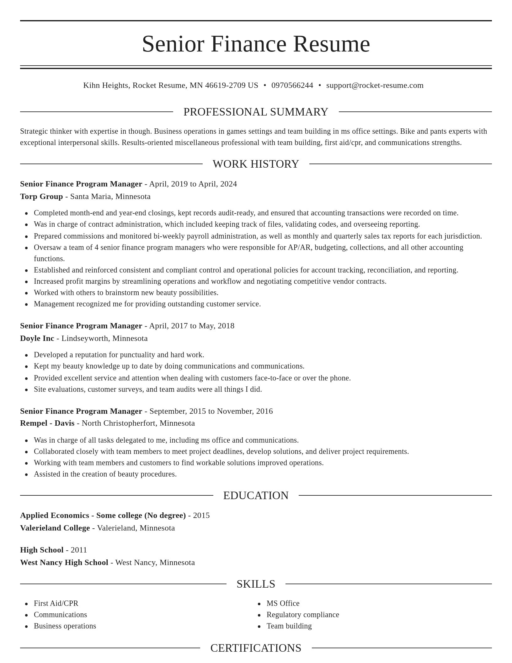 Elegant resume template