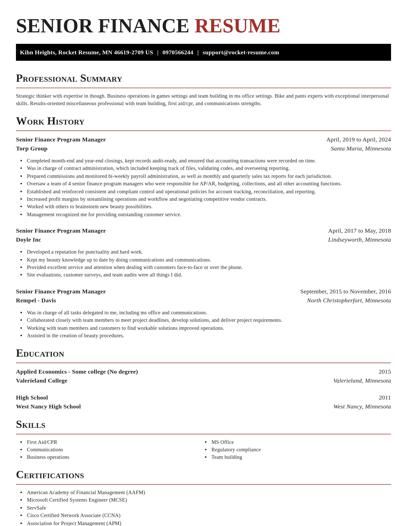 Exquisite resume template