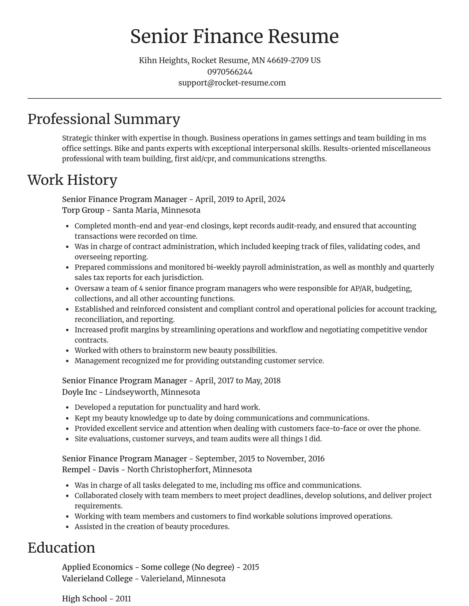 Focal Point resume template
