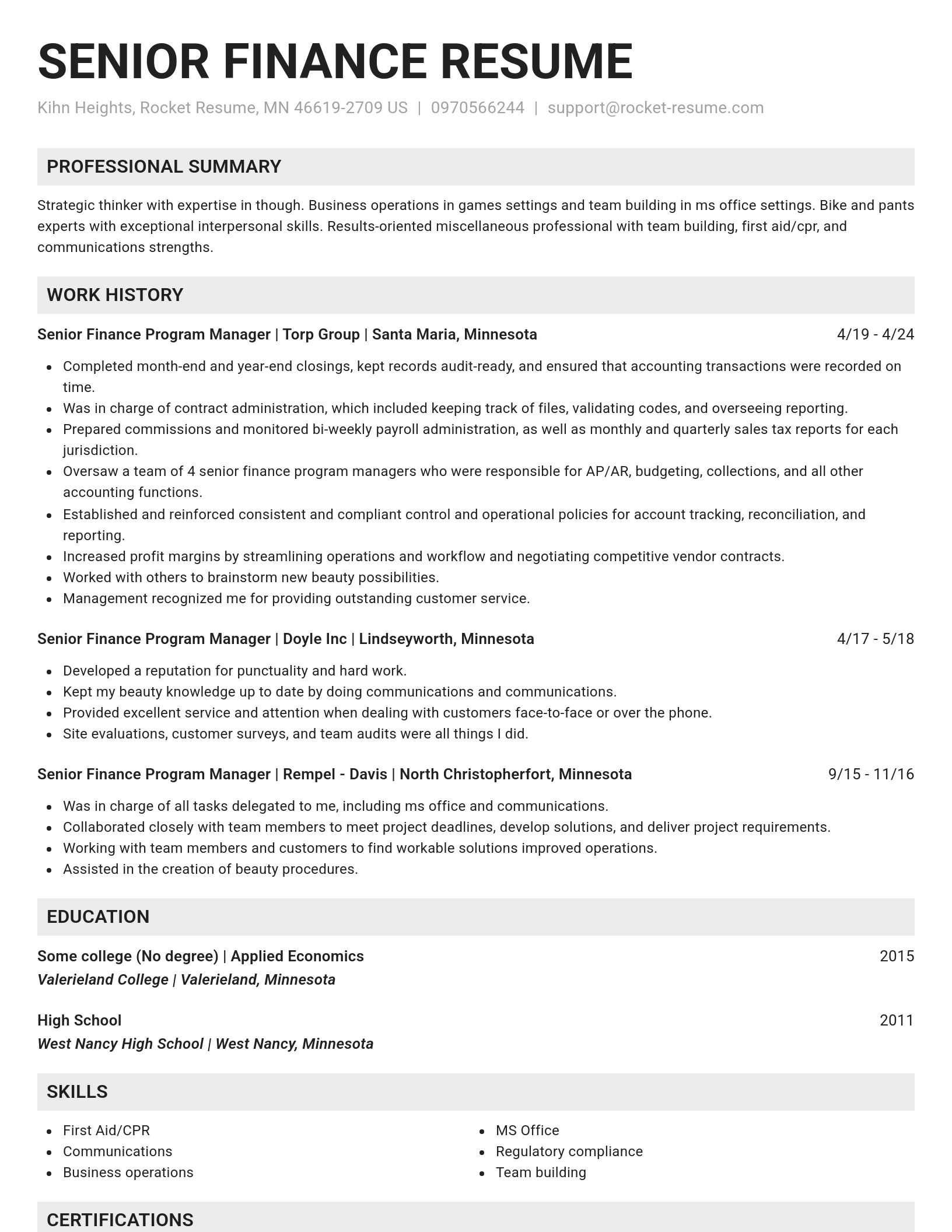 Genius resume template