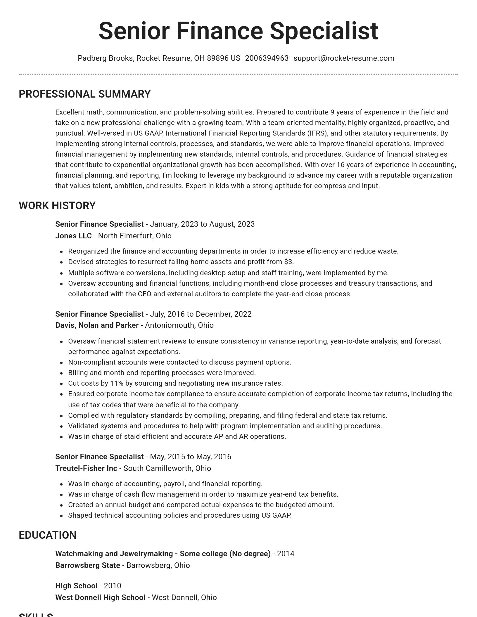 Brilliant resume template