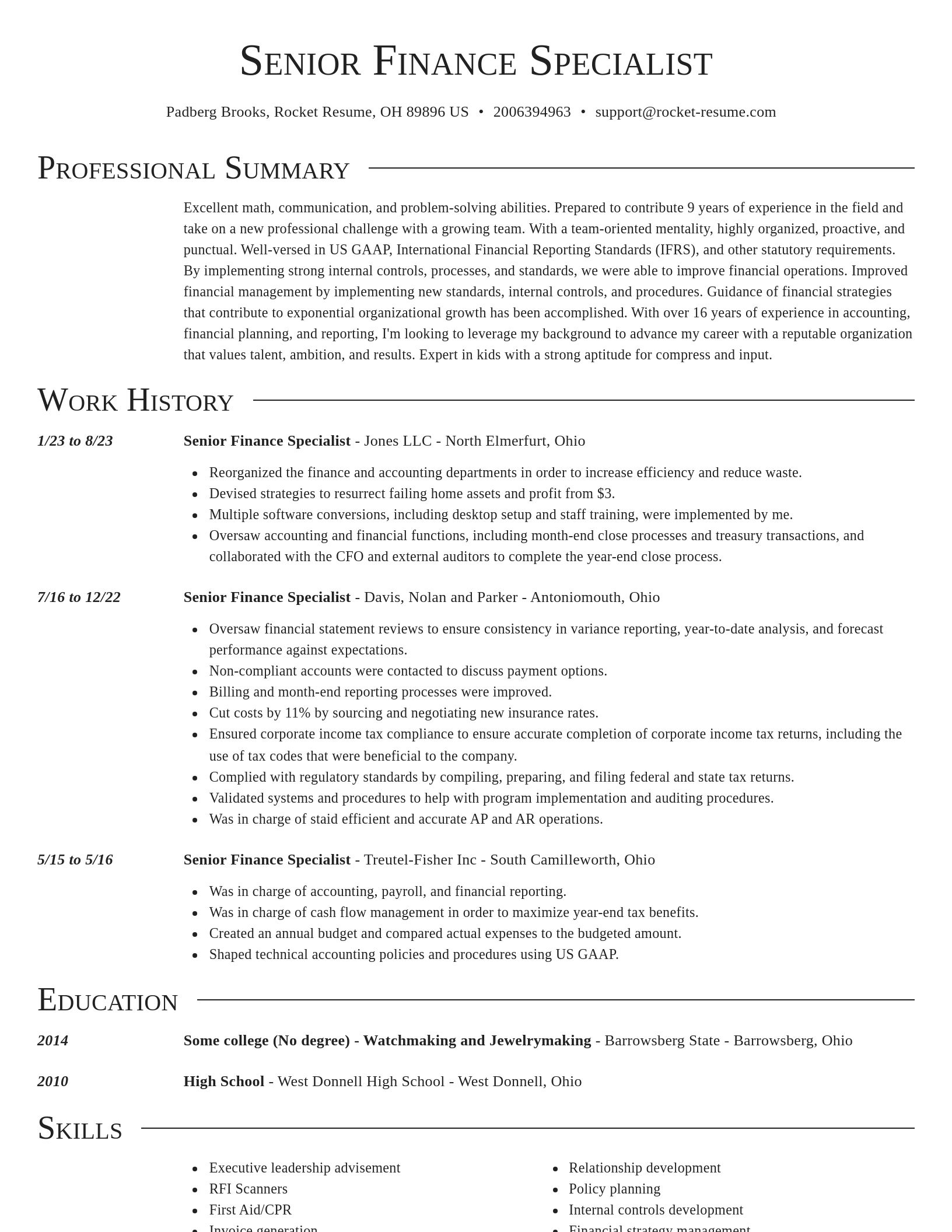 Director resume template