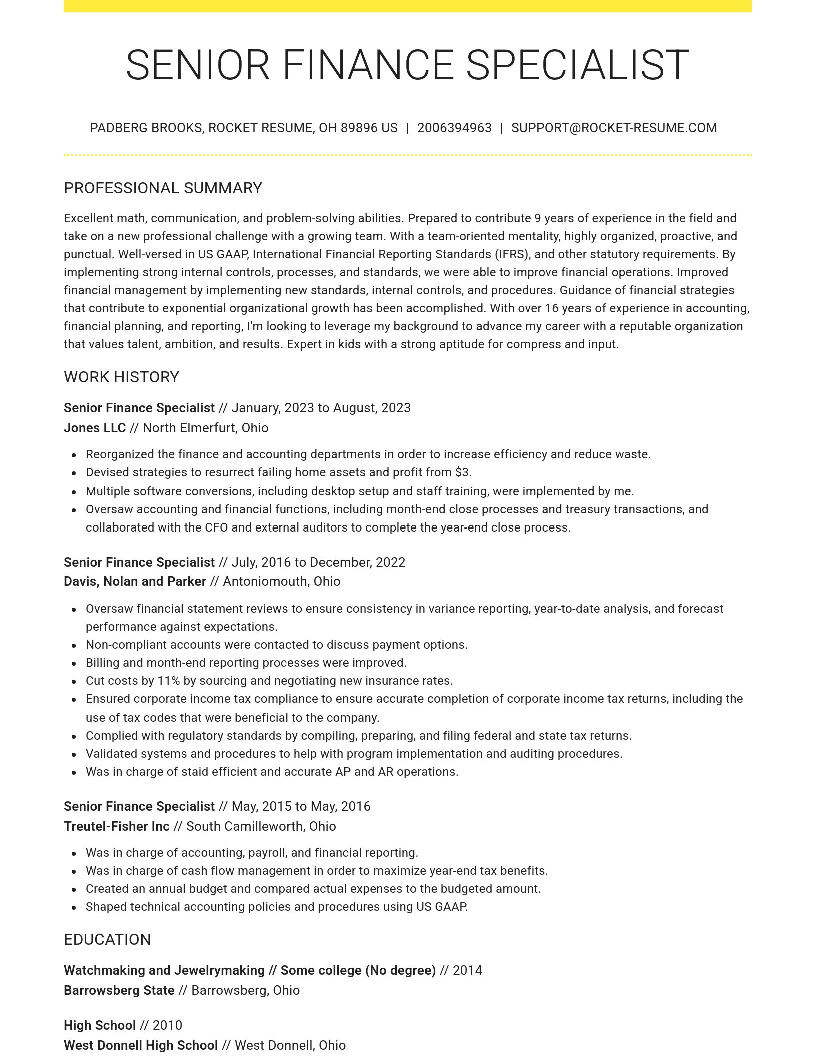 Grand resume template