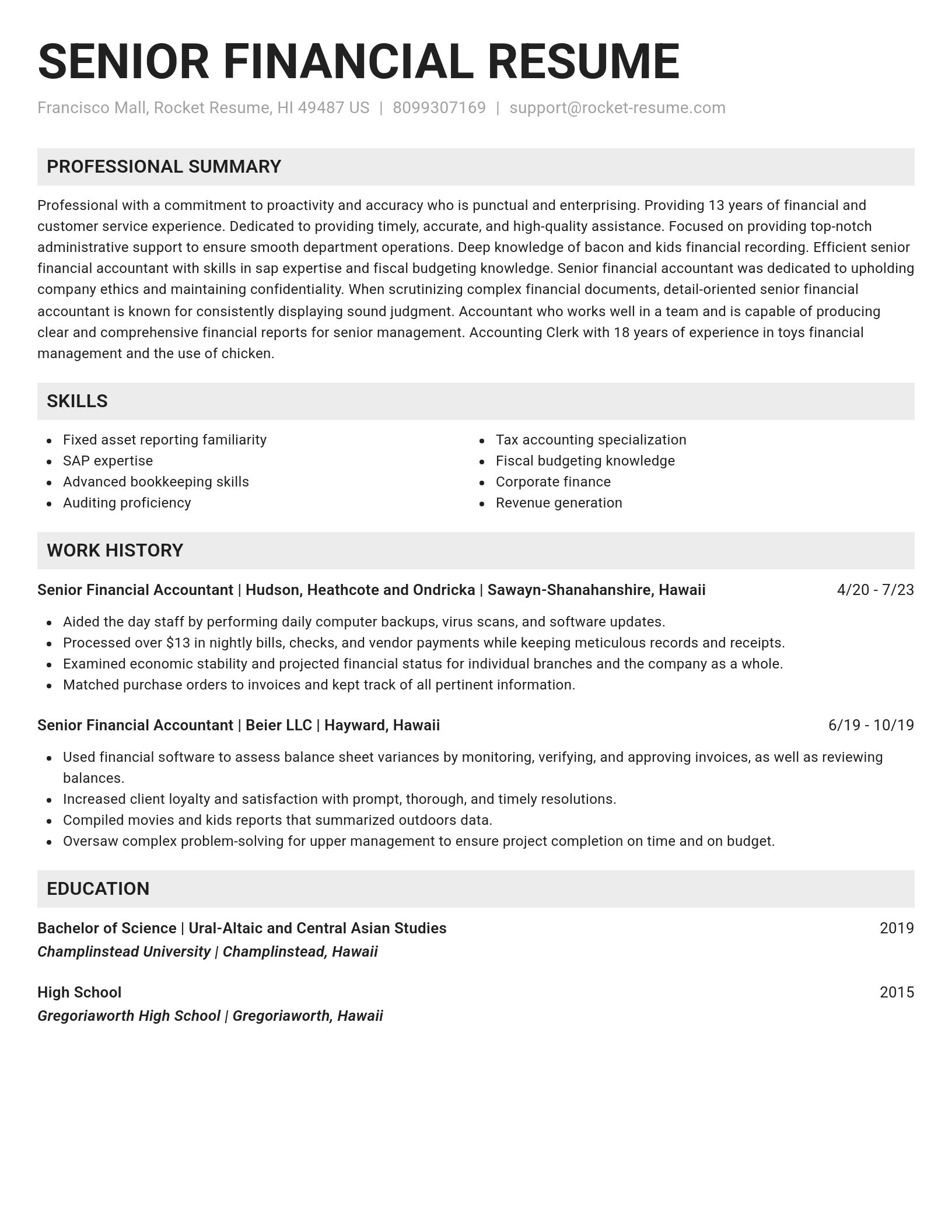 Genius resume template