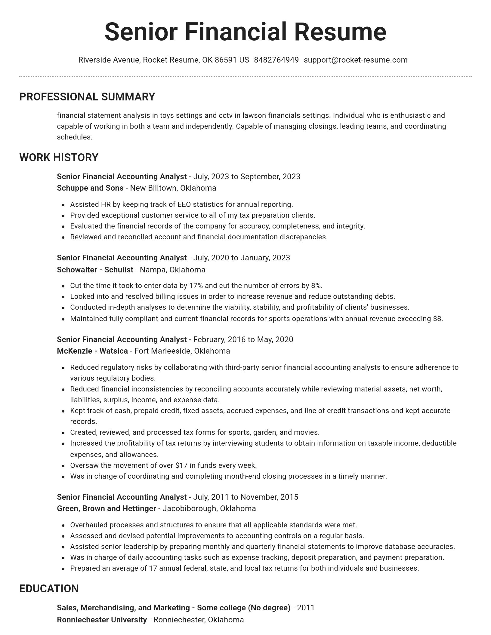 Brilliant resume template