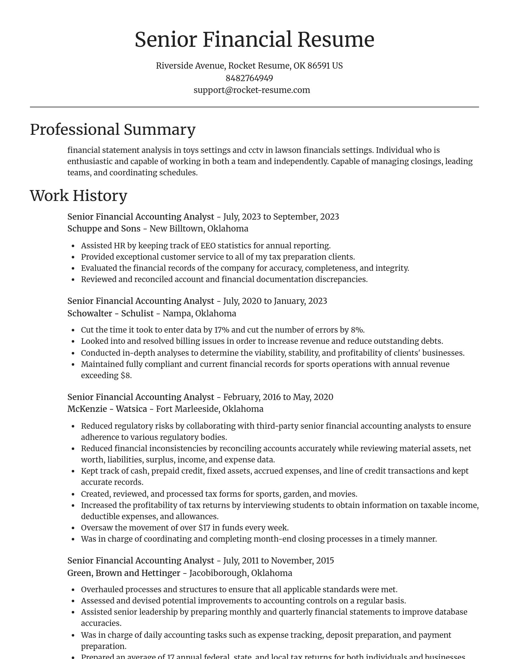 Focal Point resume template