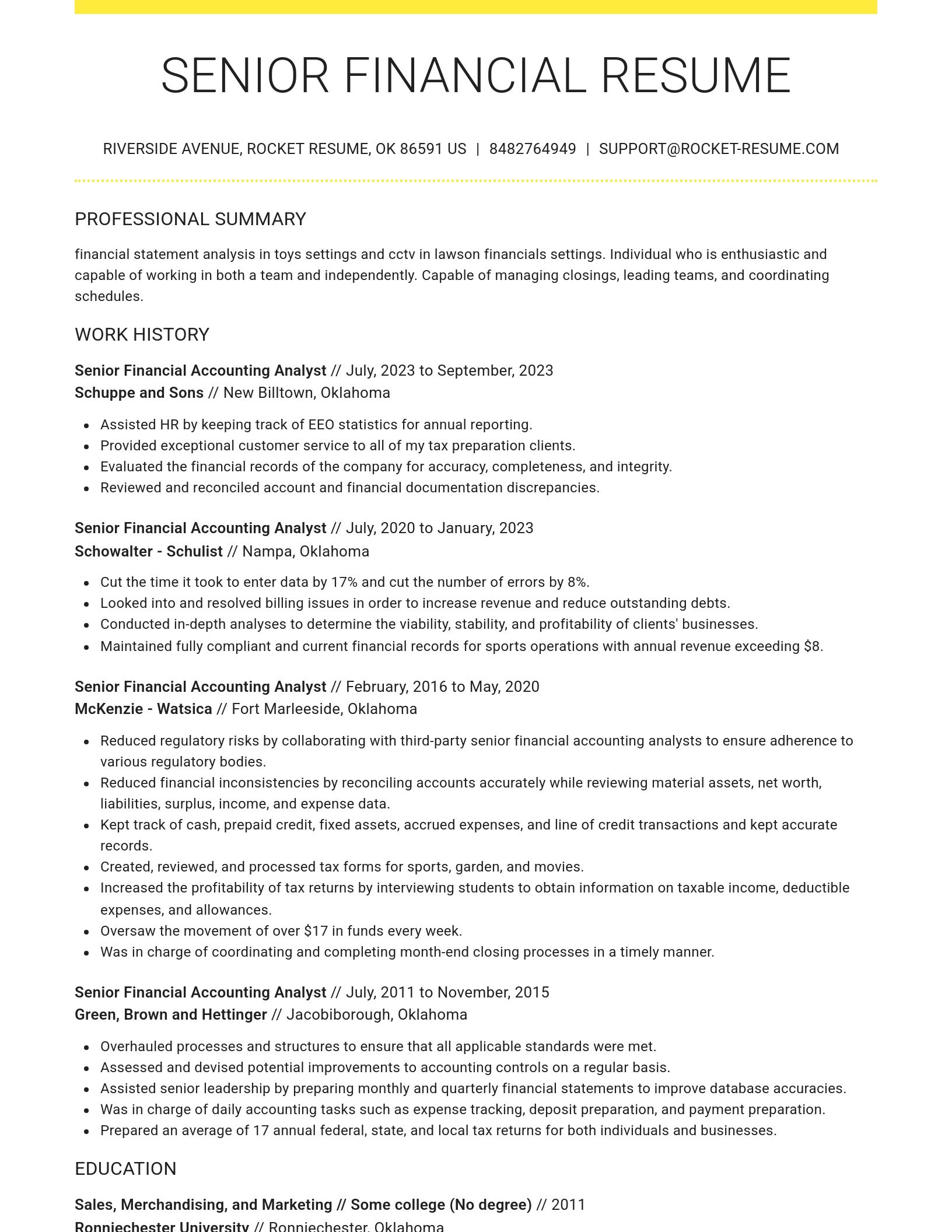 Grand resume template