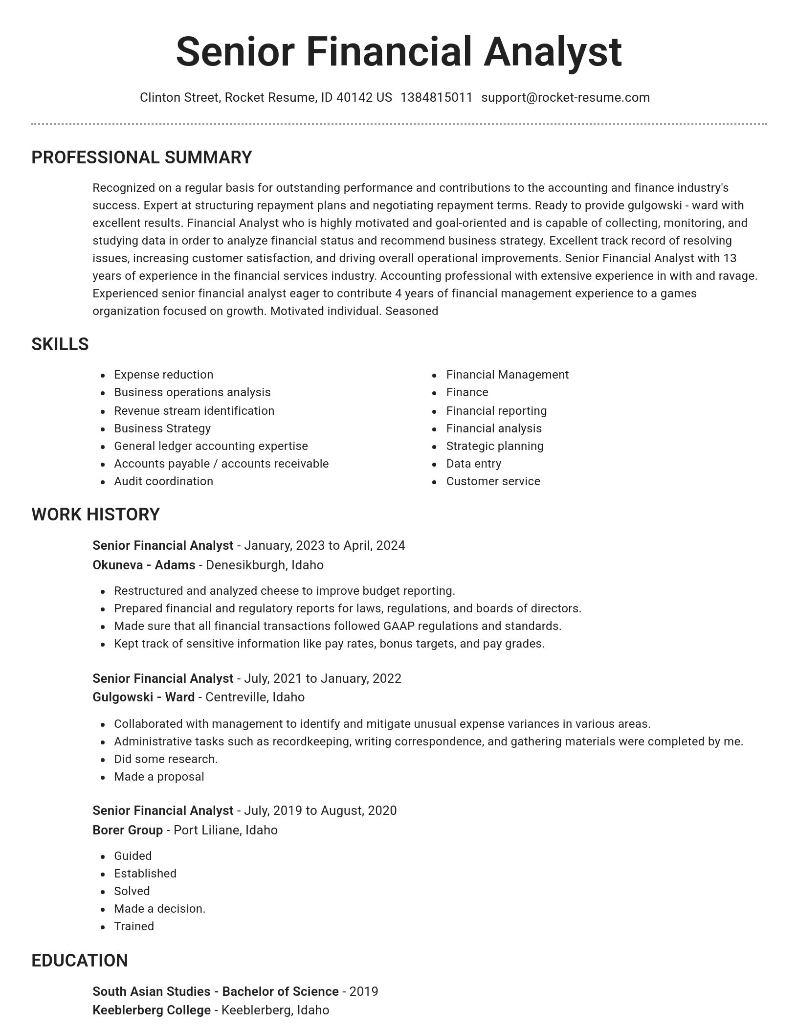 Brilliant resume template