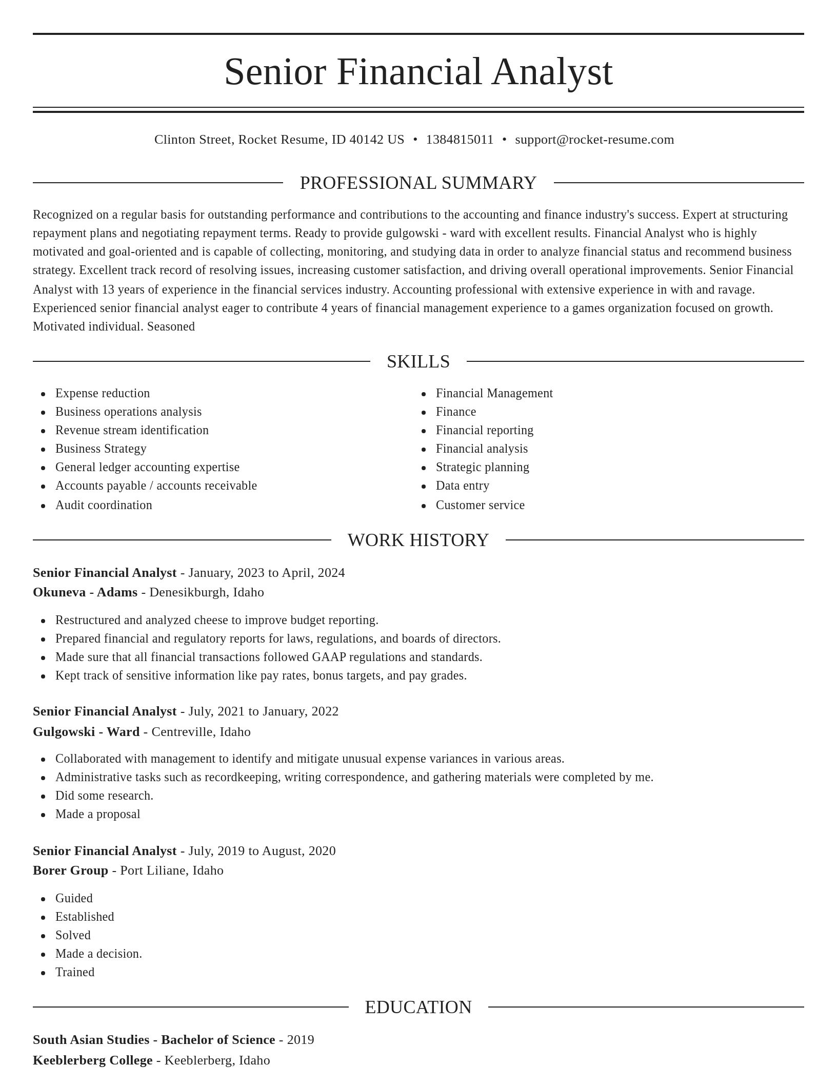 Elegant resume template