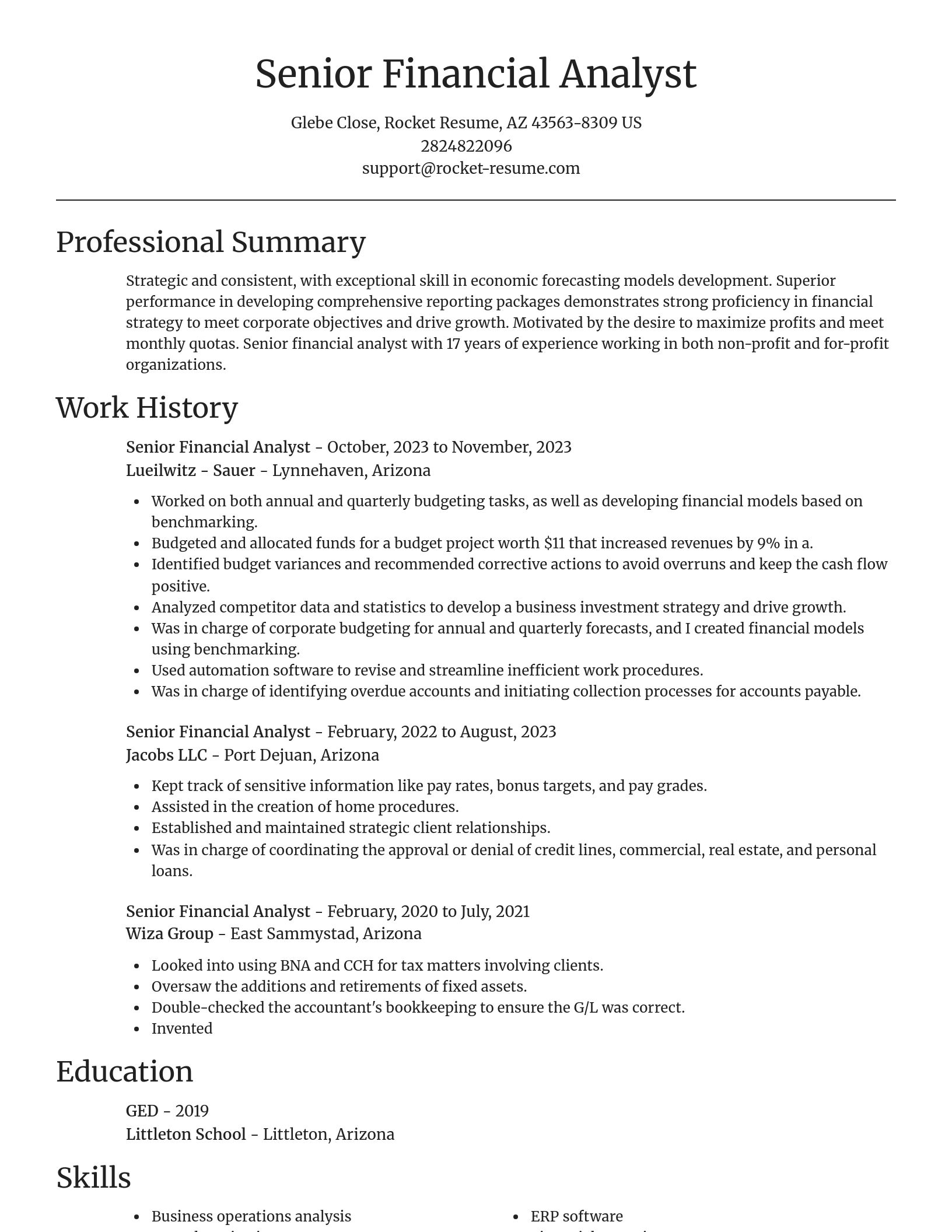 Focal Point resume template