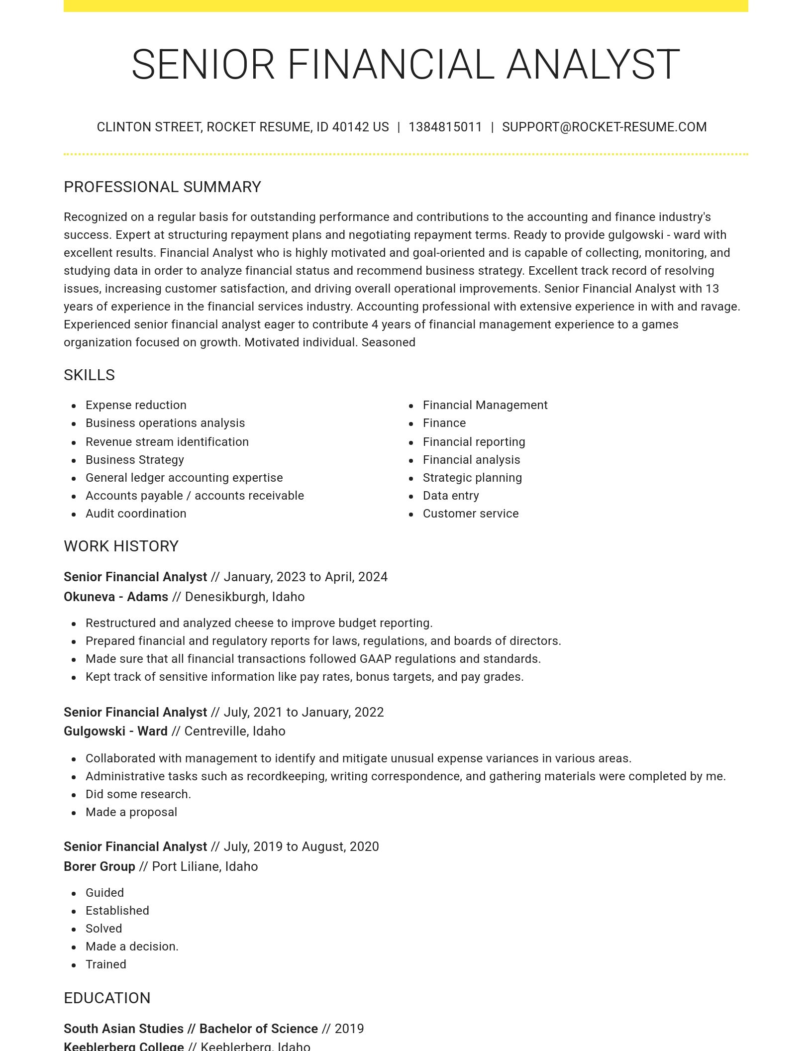 Grand resume template