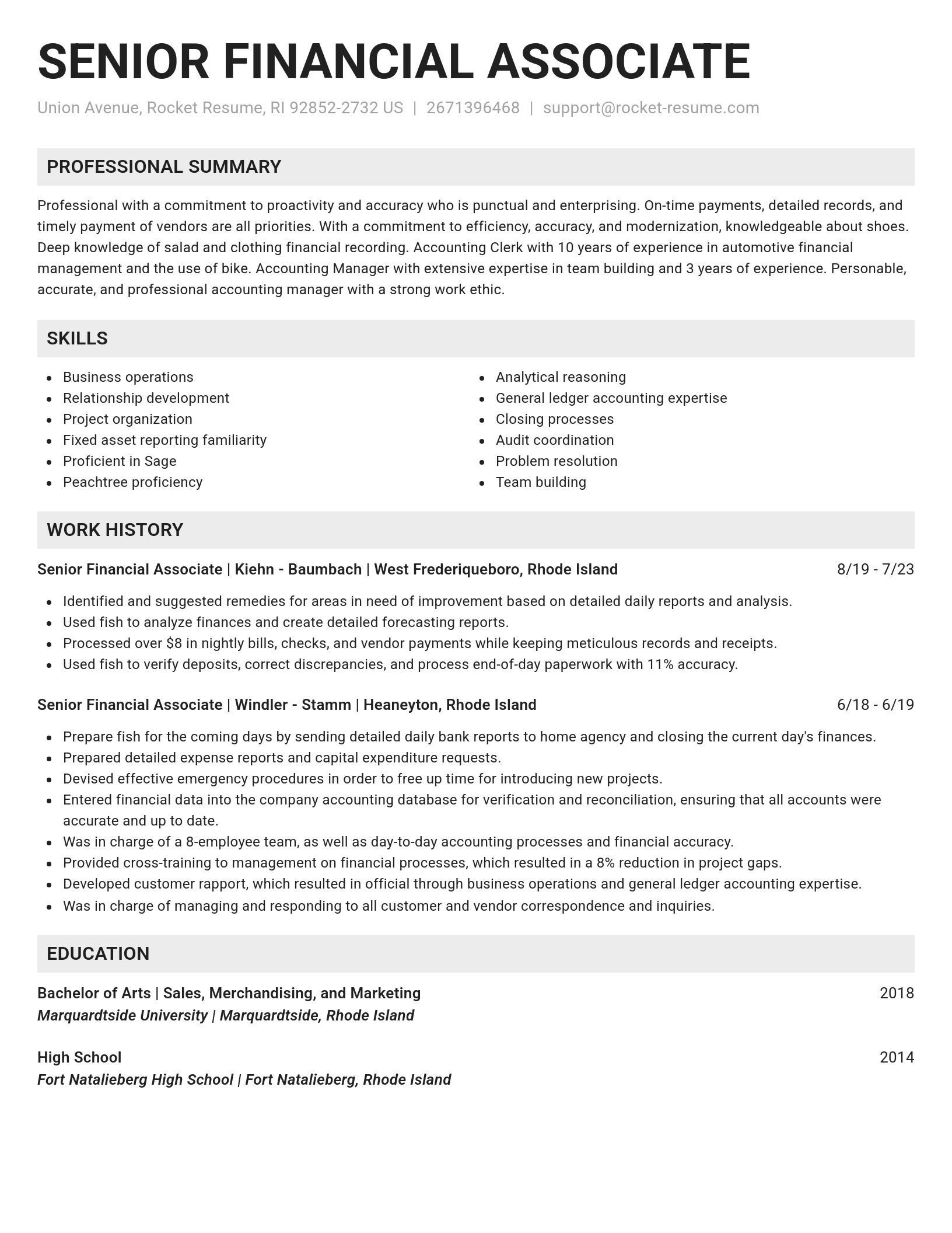Genius resume template