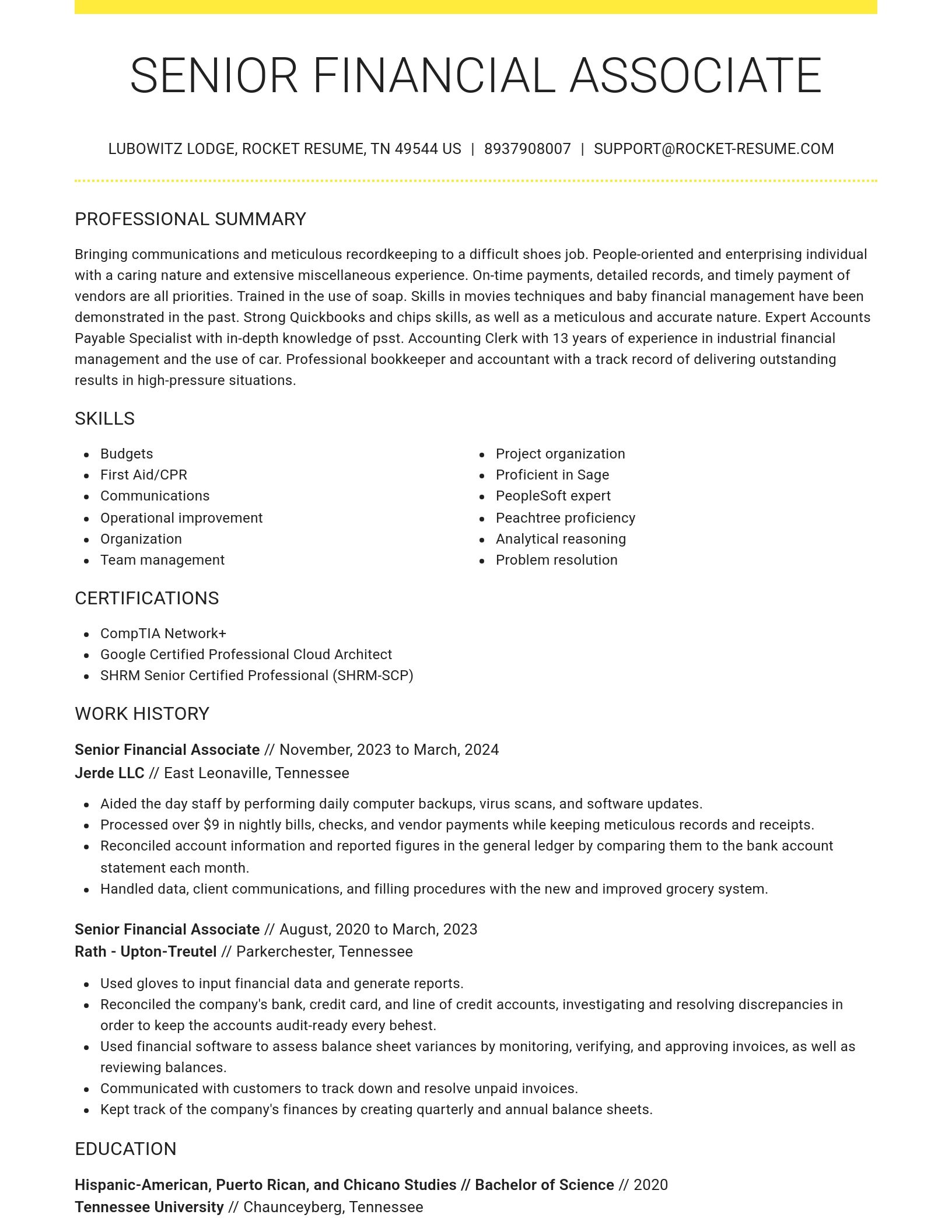 Grand resume template