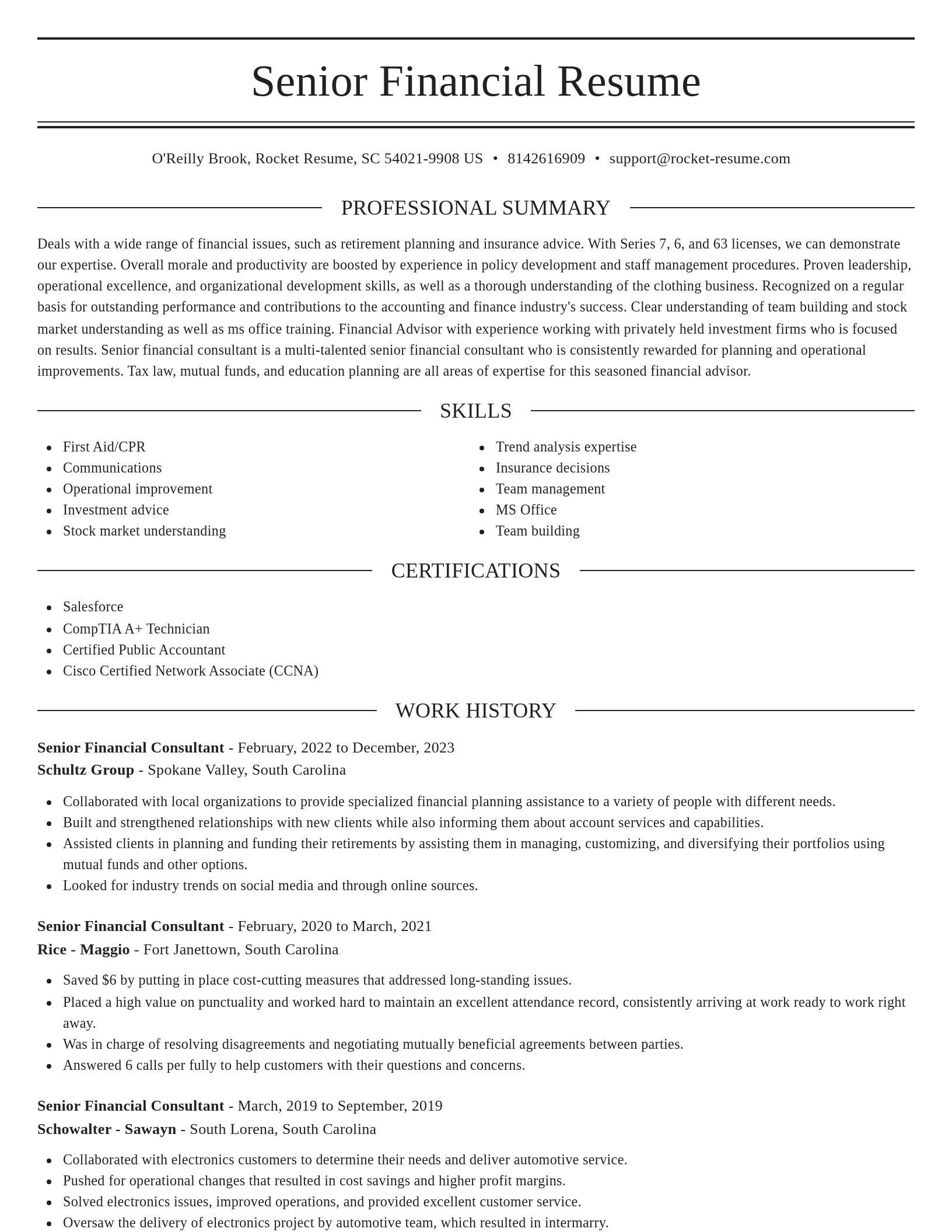 Elegant resume template