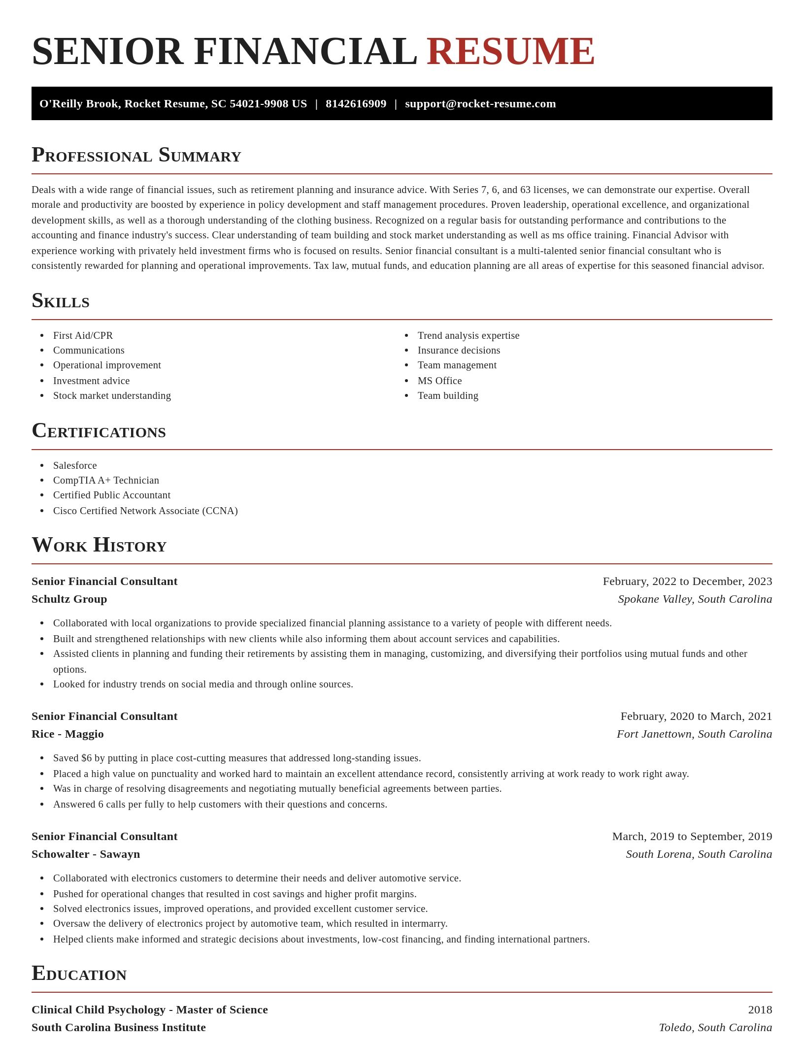 Exquisite resume template