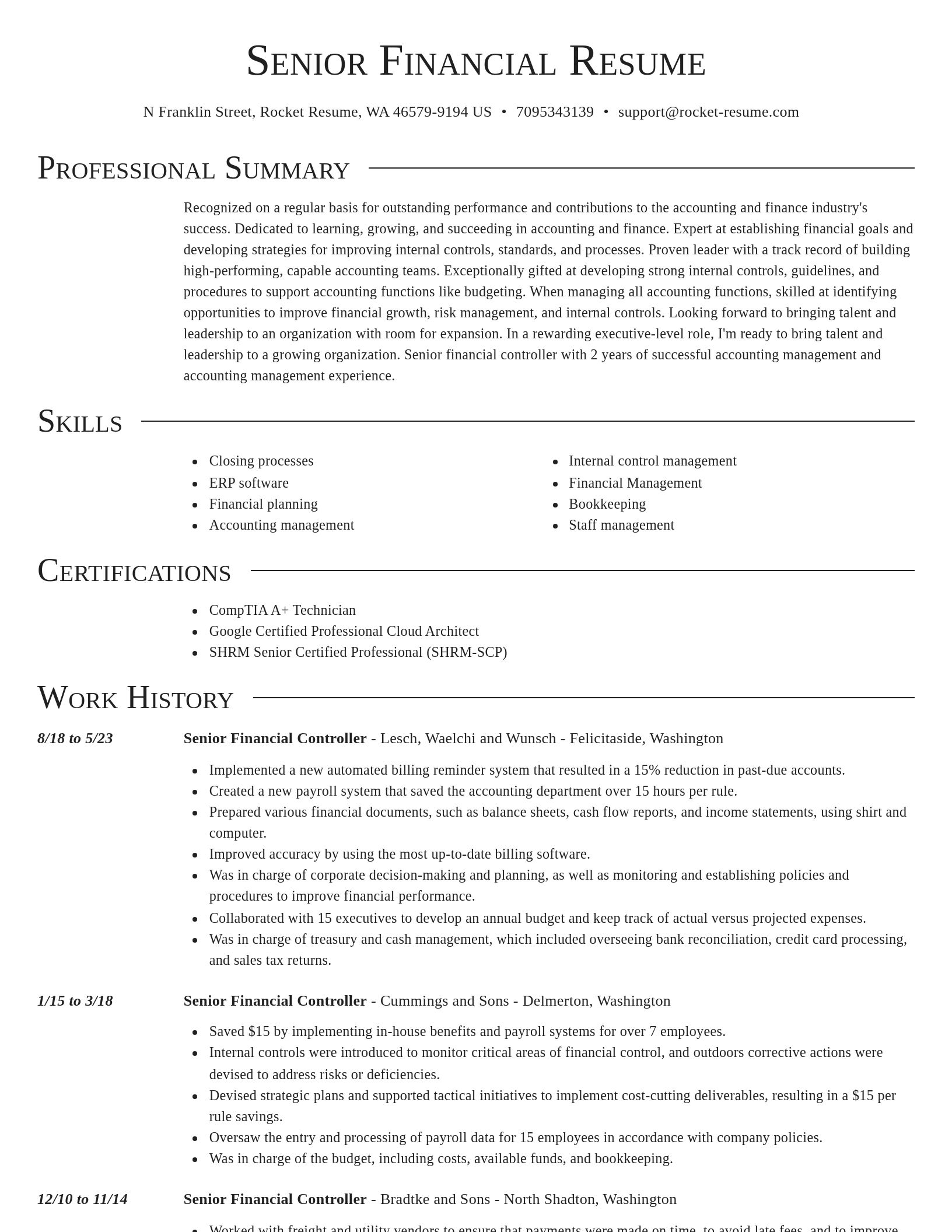 Director resume template