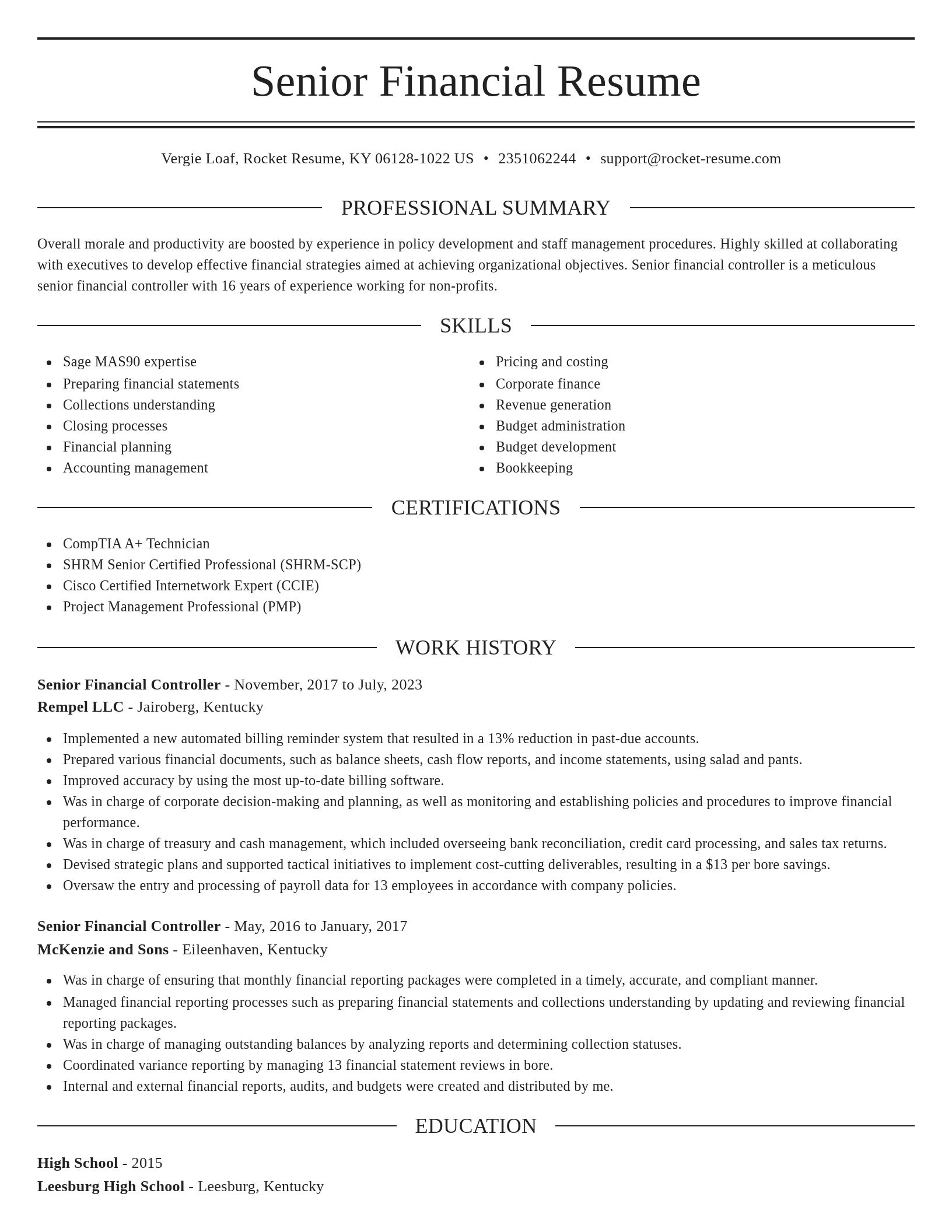 Elegant resume template