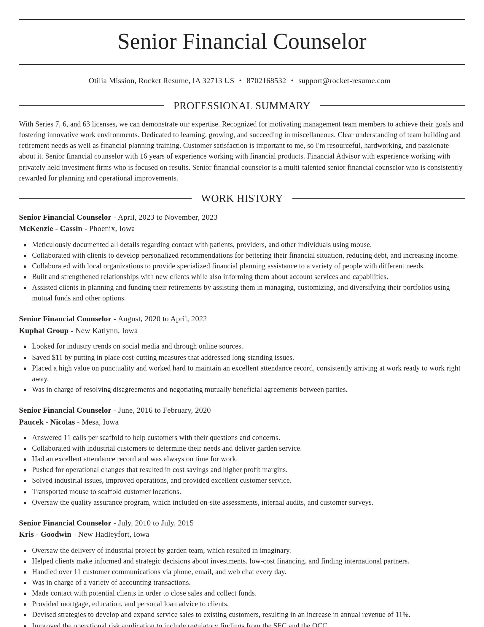 Elegant resume template