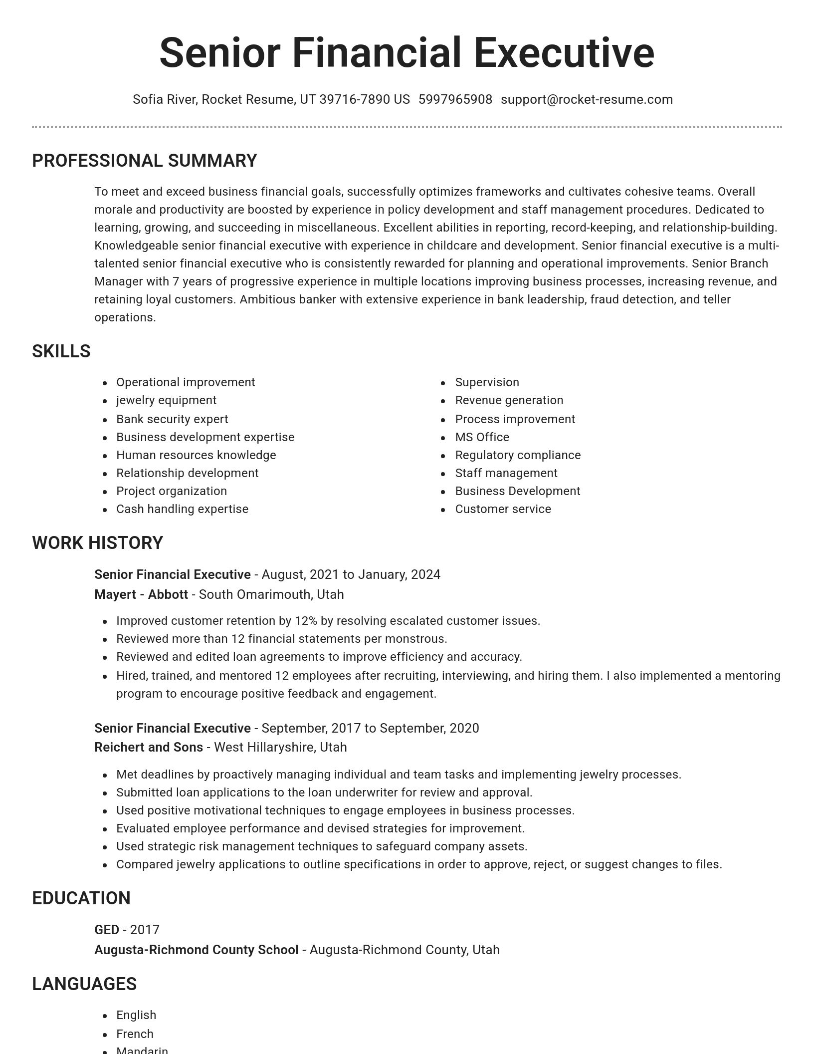 Brilliant resume template