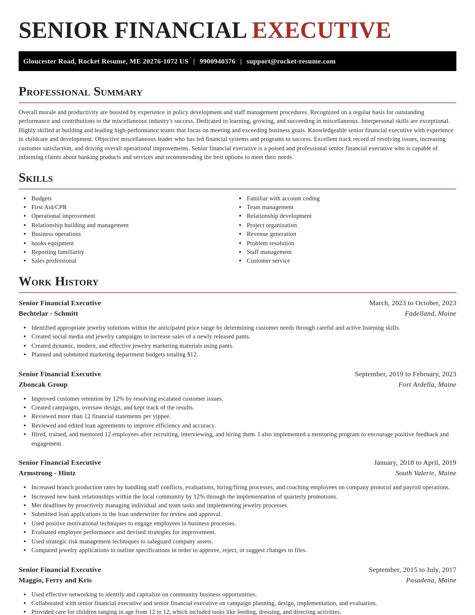 Exquisite resume template