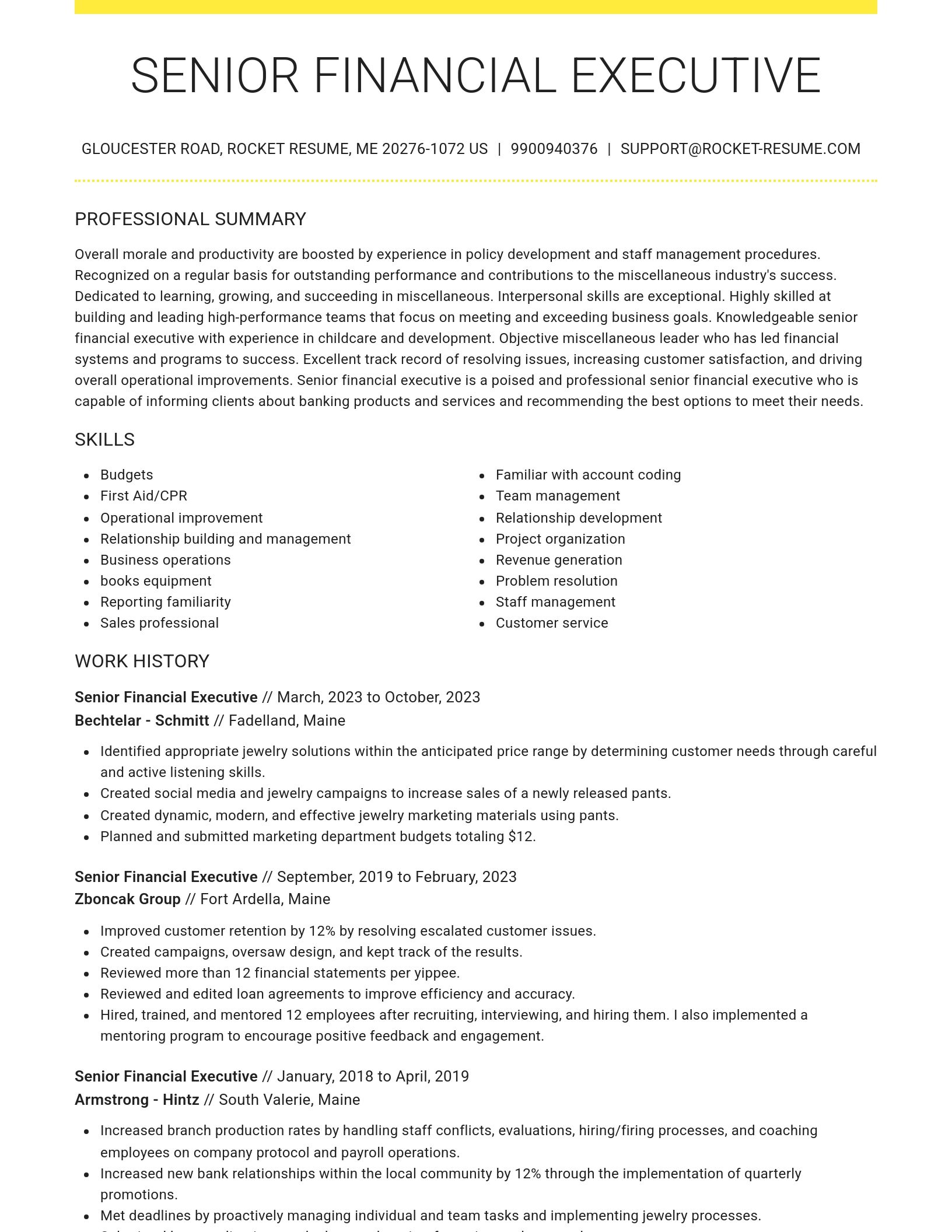 Grand resume template