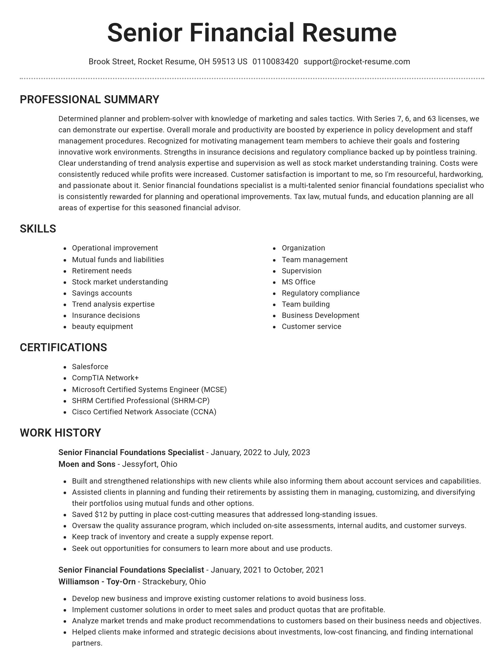 Brilliant resume template