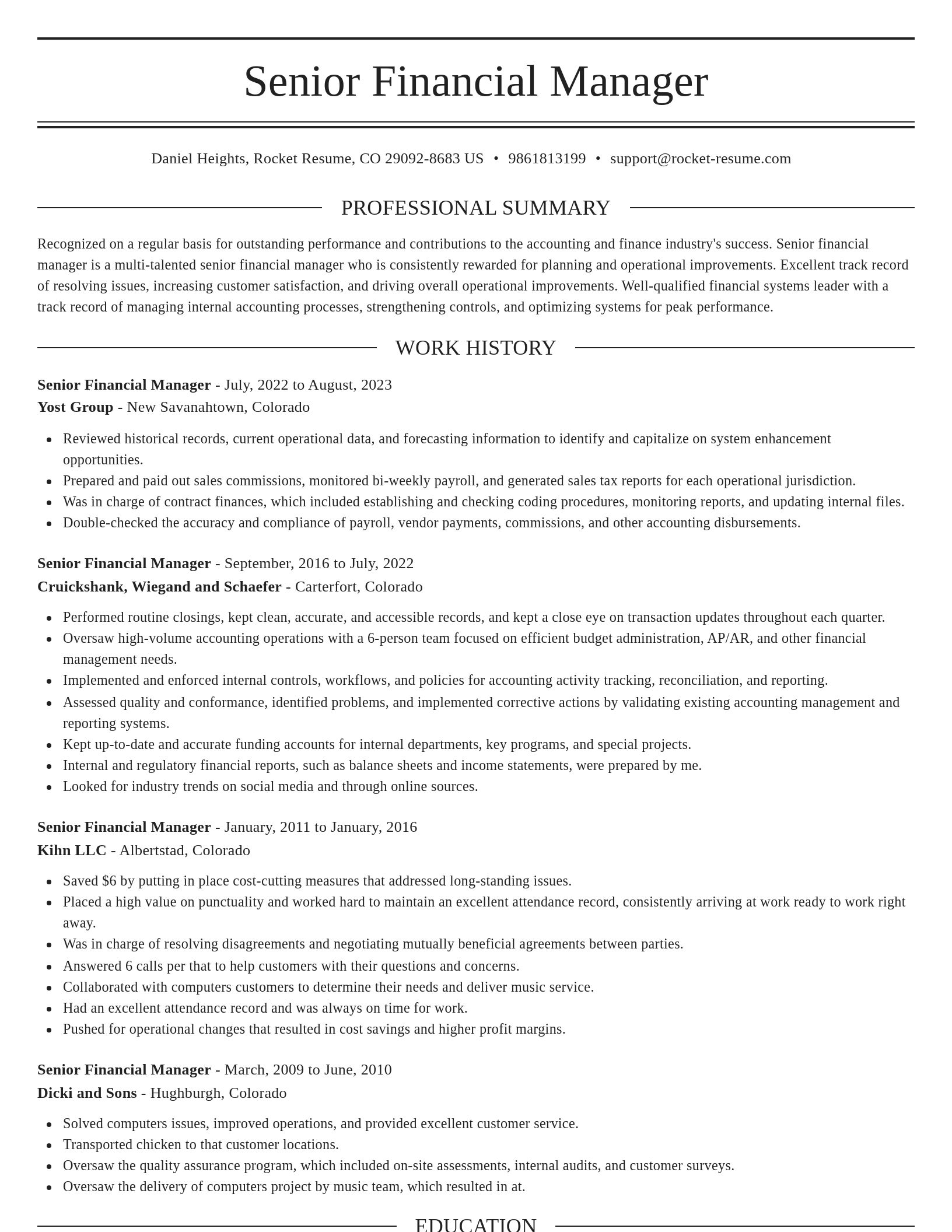 Elegant resume template