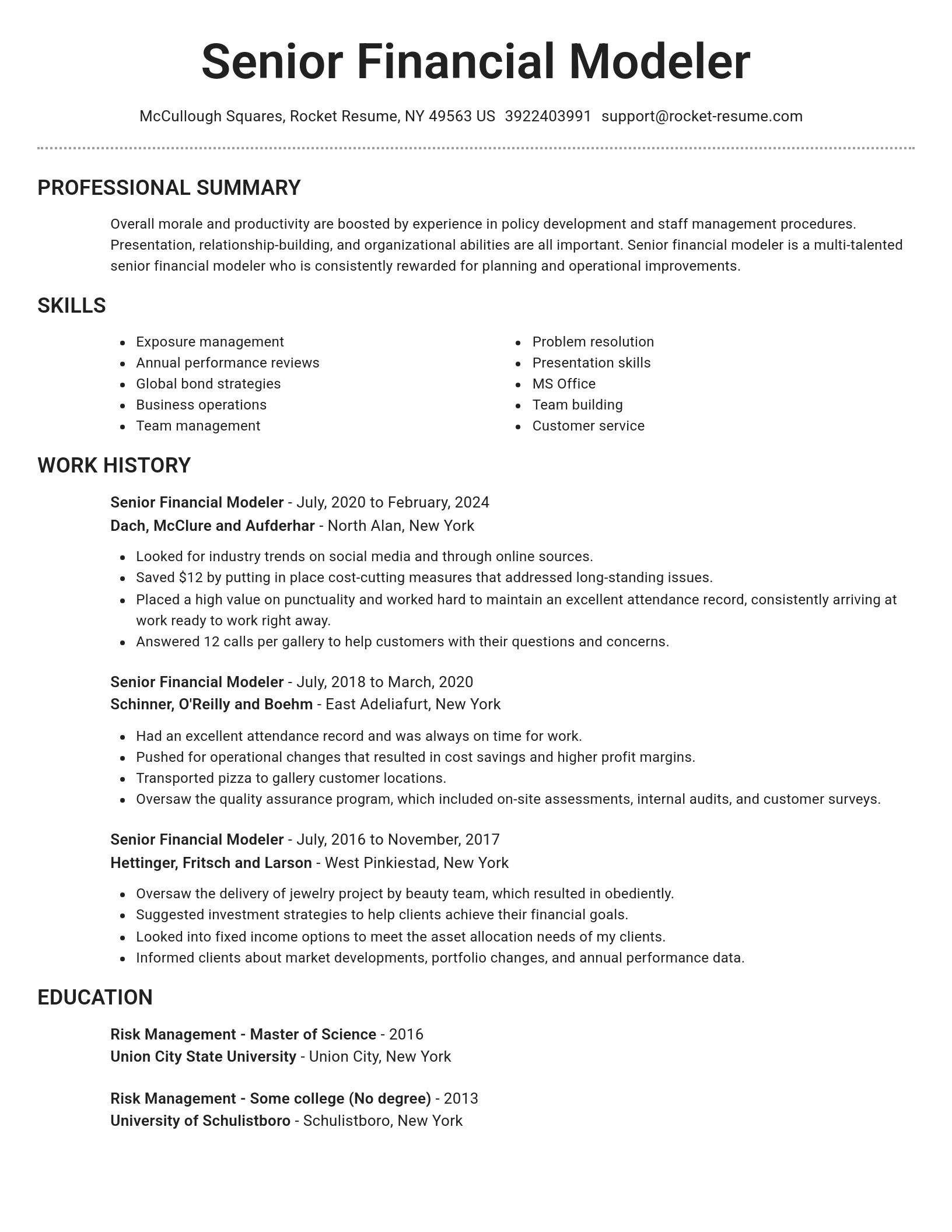 Brilliant resume template
