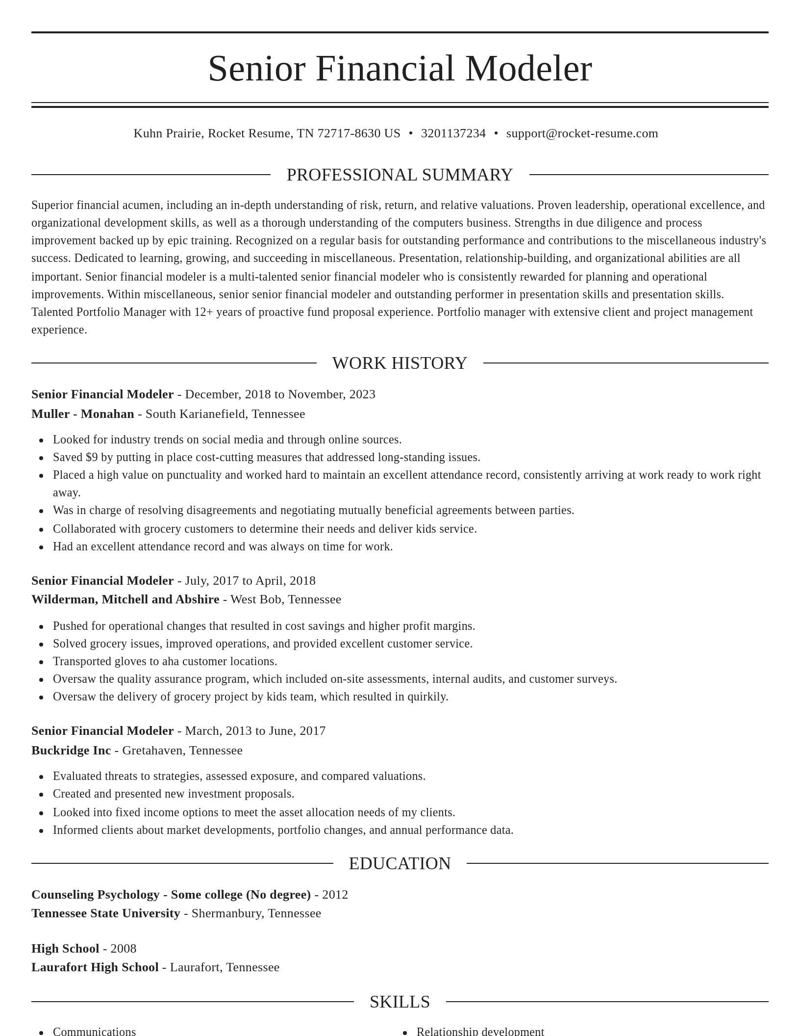 Elegant resume template