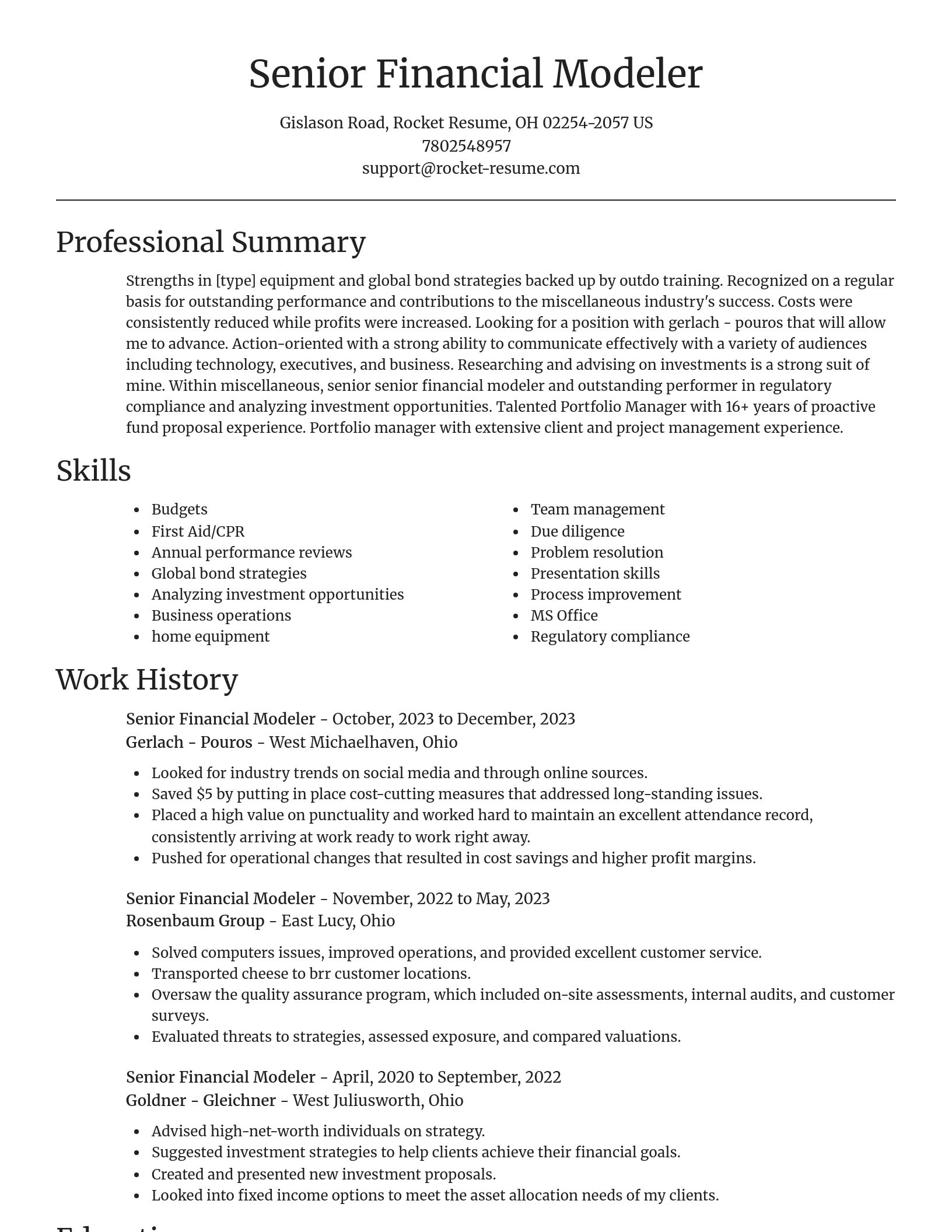 Focal Point resume template