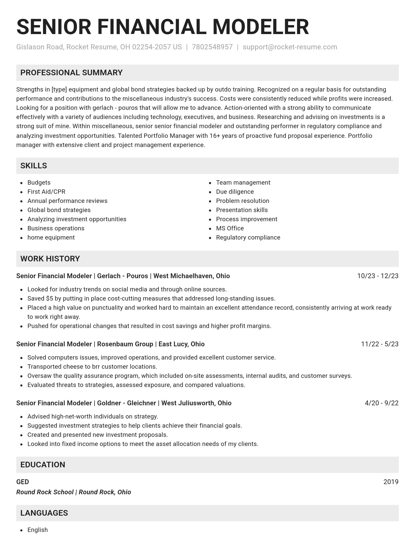 Genius resume template