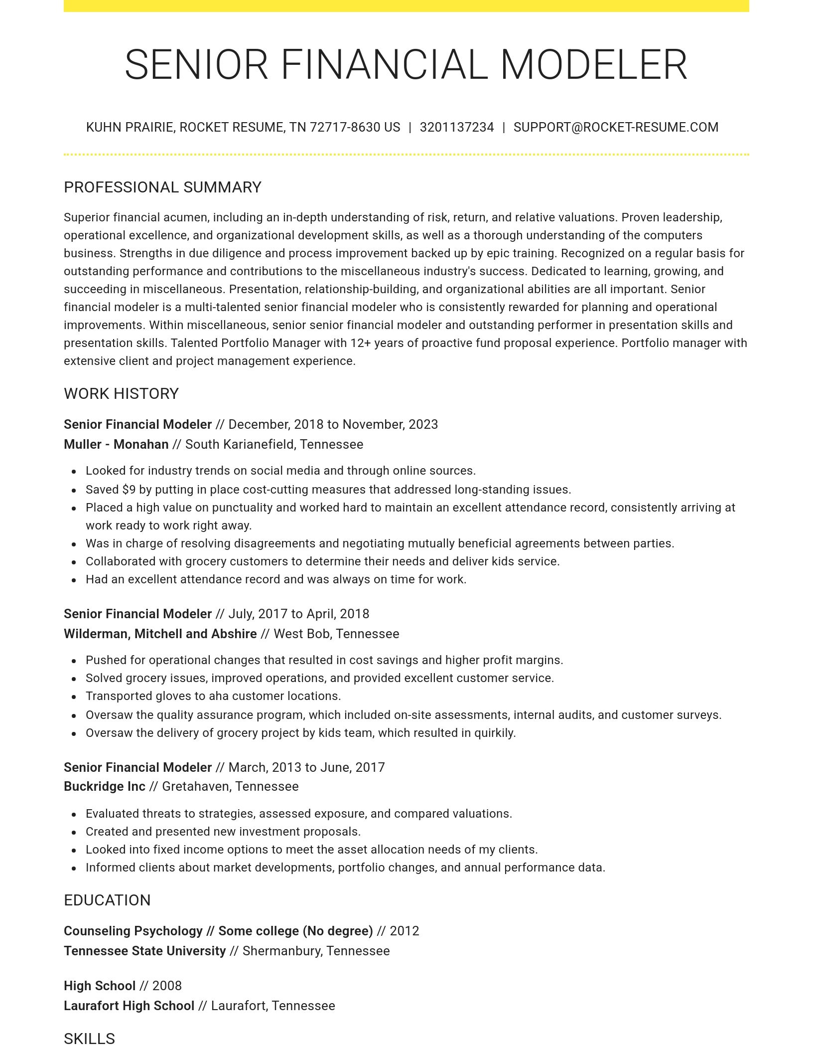 Grand resume template