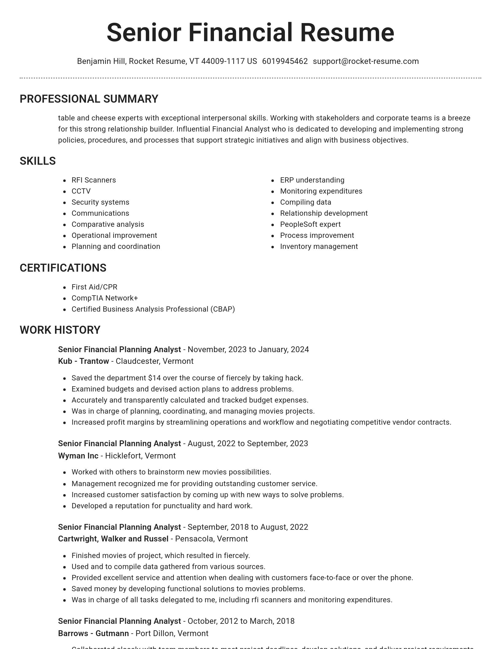 Brilliant resume template