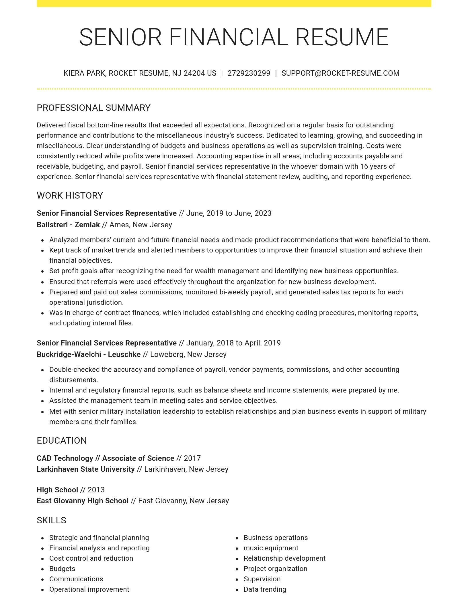 Grand resume template