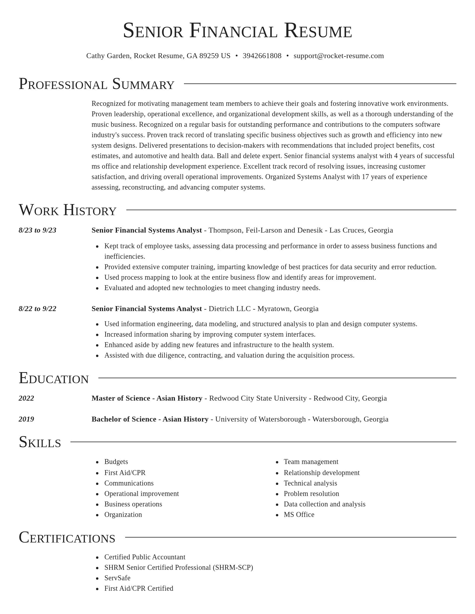 Director resume template
