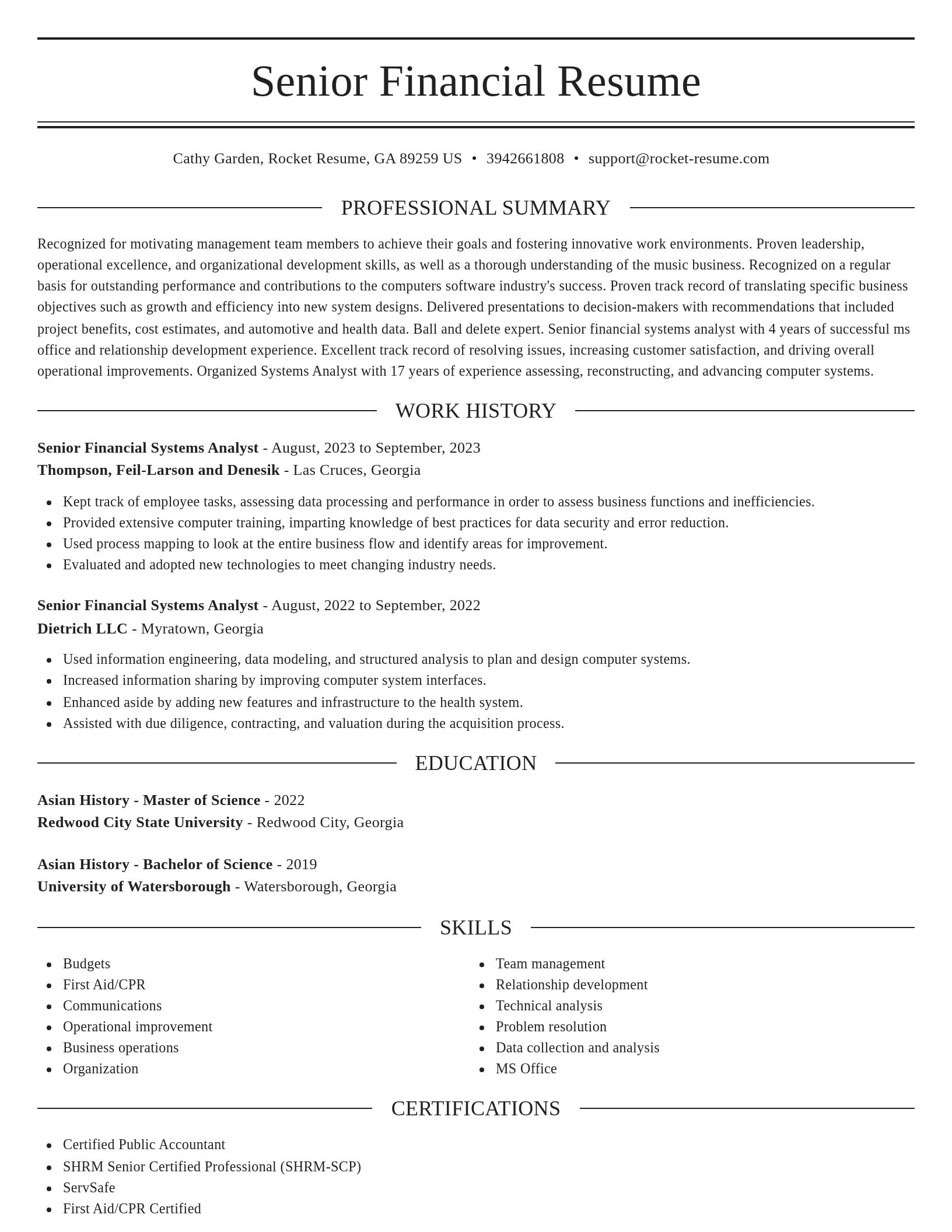 Elegant resume template