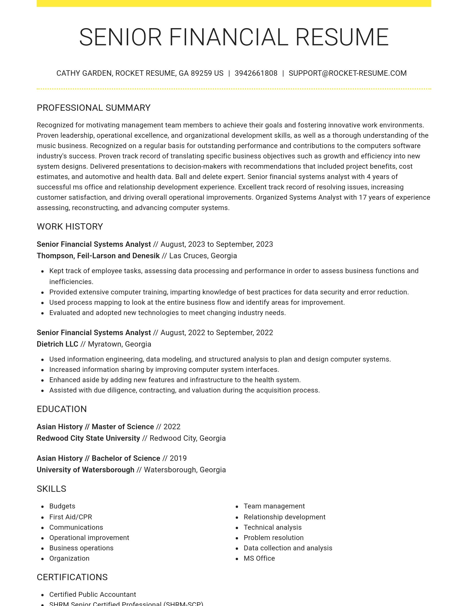 Grand resume template