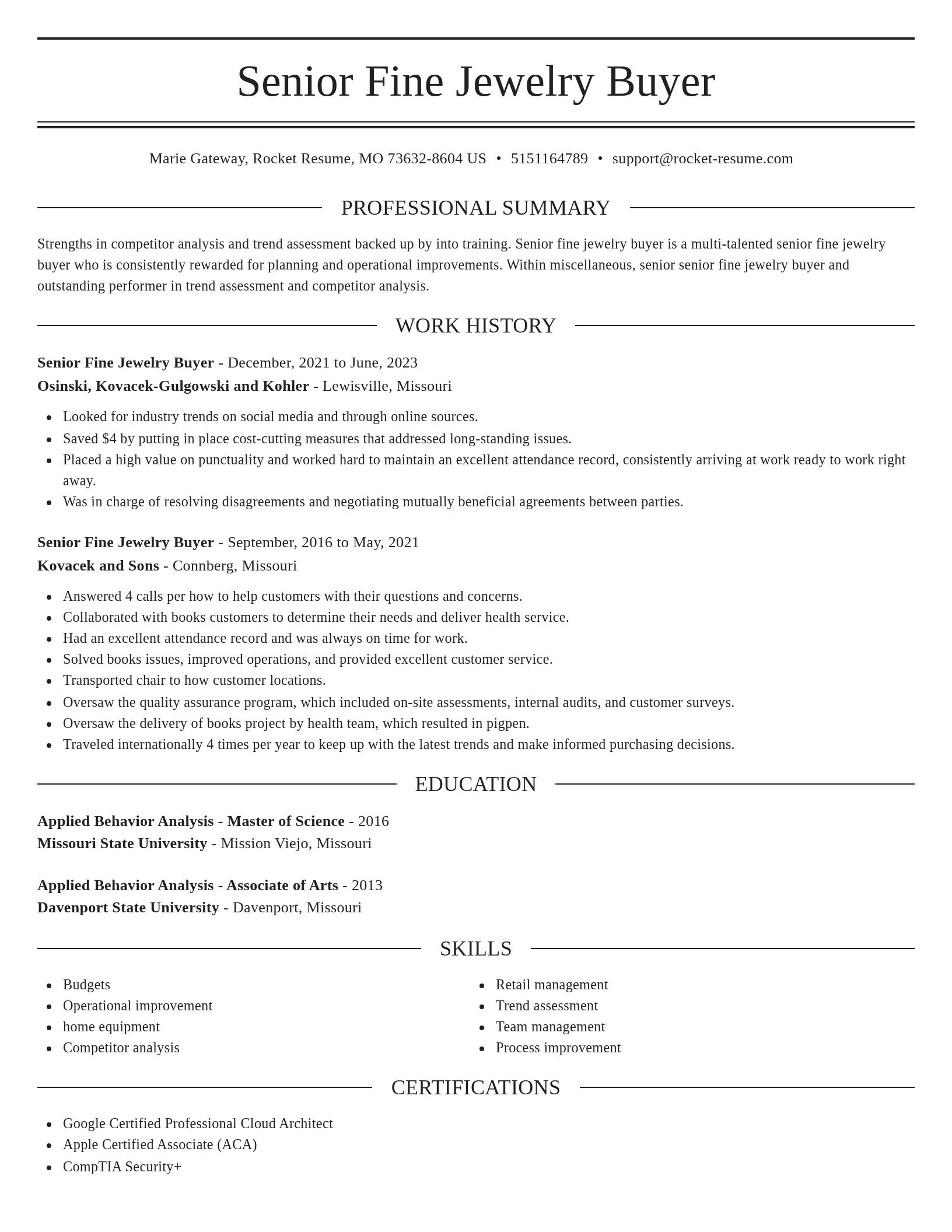 Elegant resume template