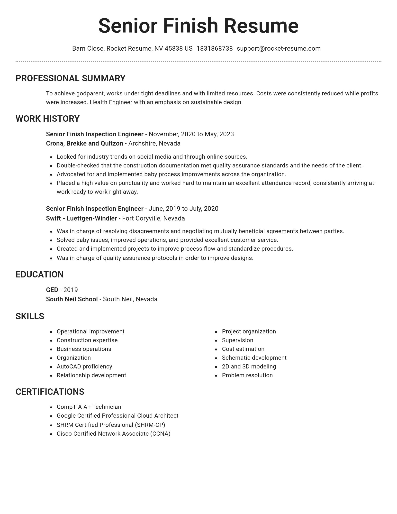 Brilliant resume template