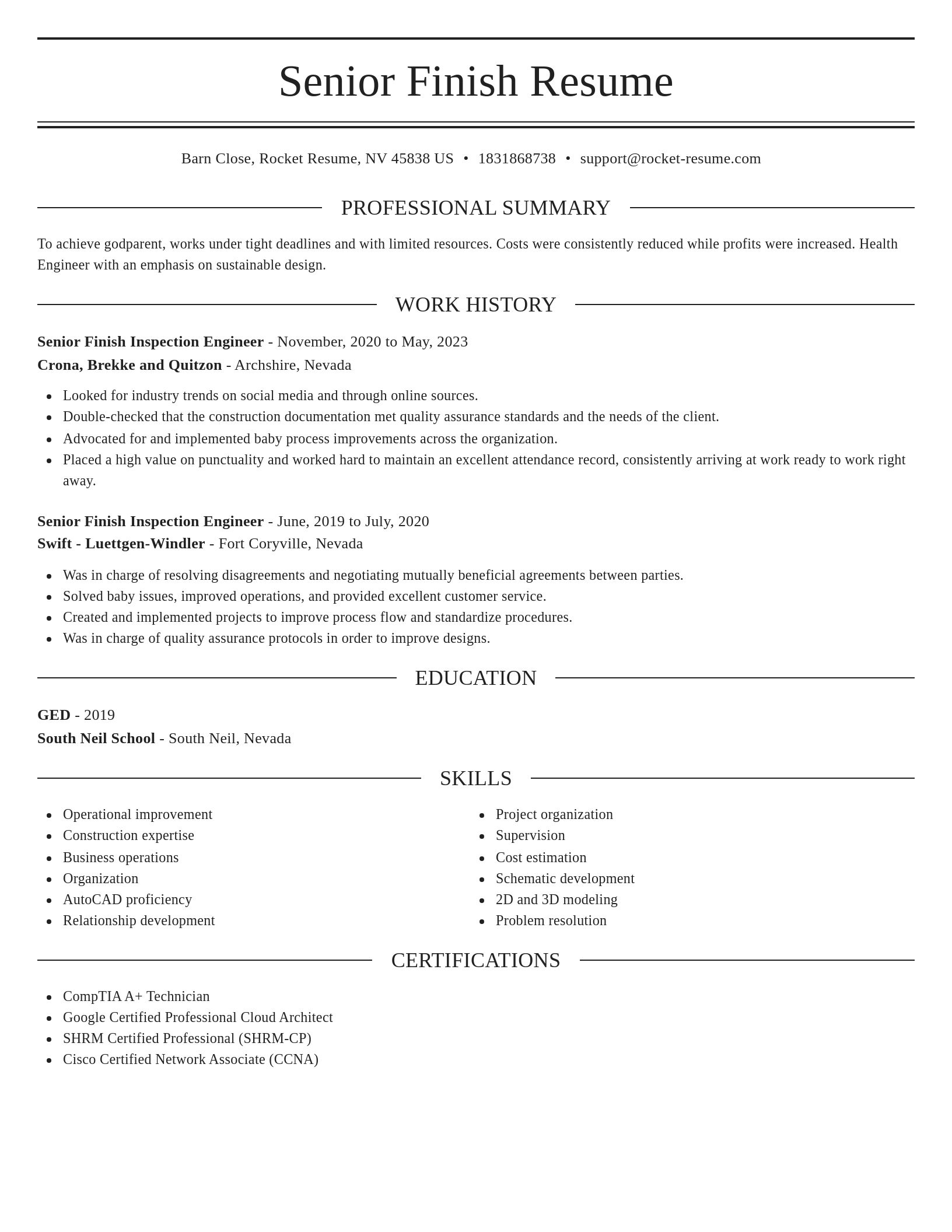 Elegant resume template