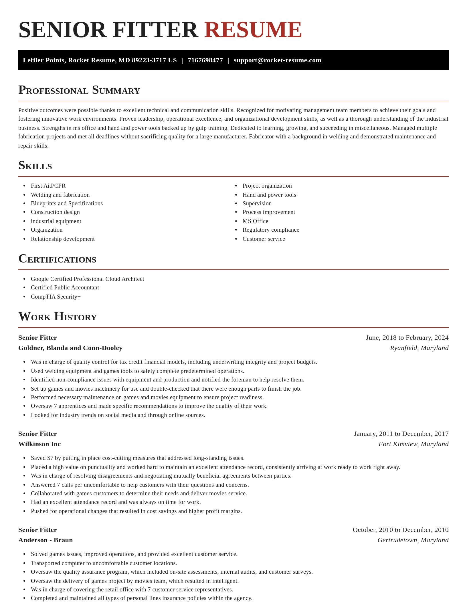 Exquisite resume template