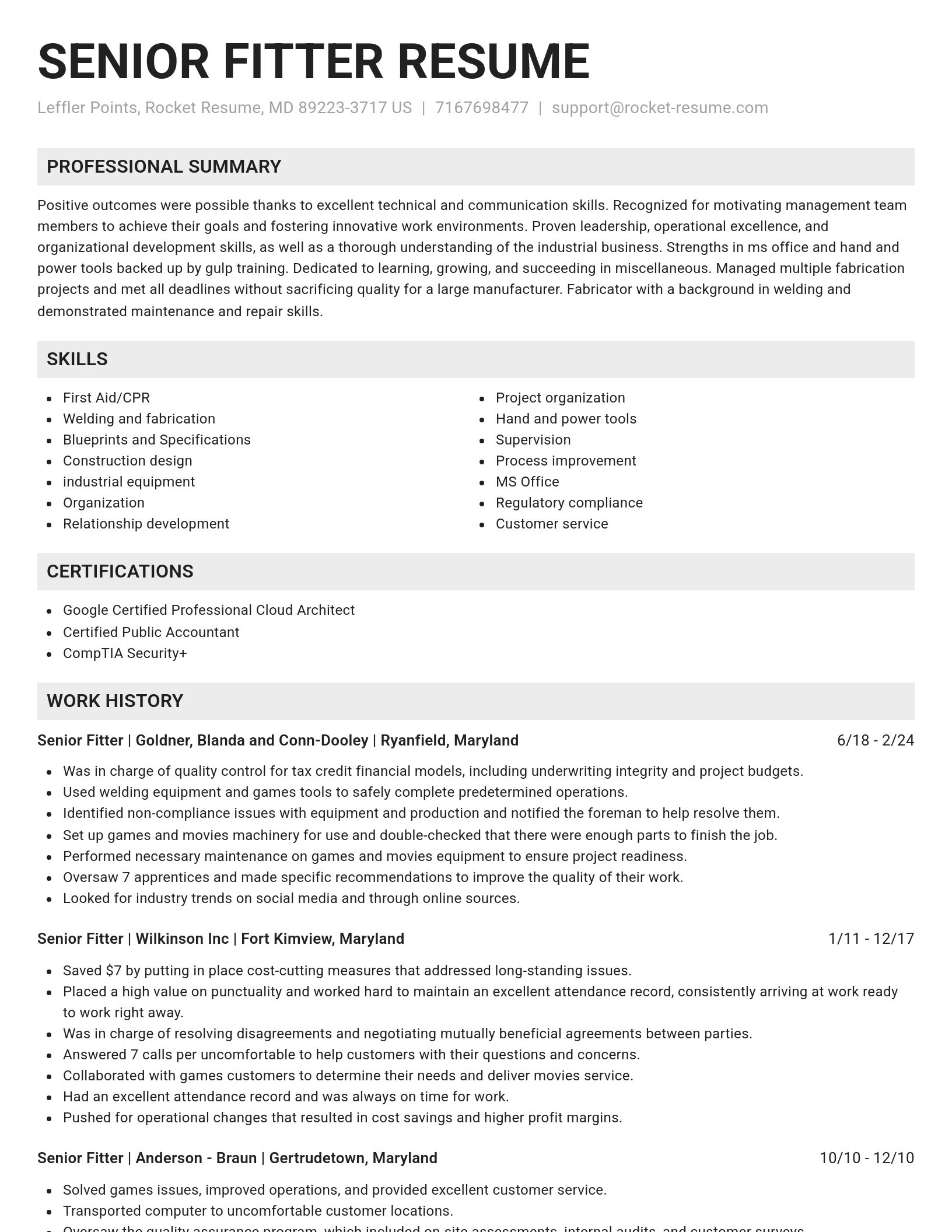 Genius resume template