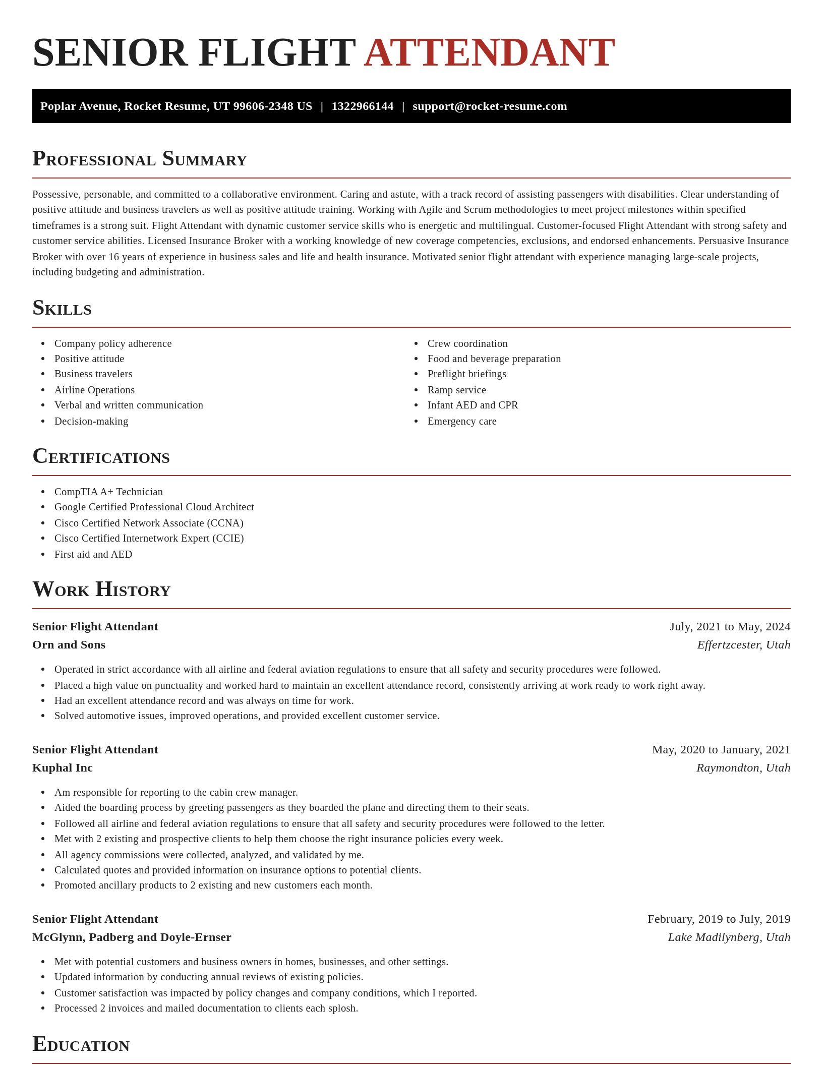 Exquisite resume template