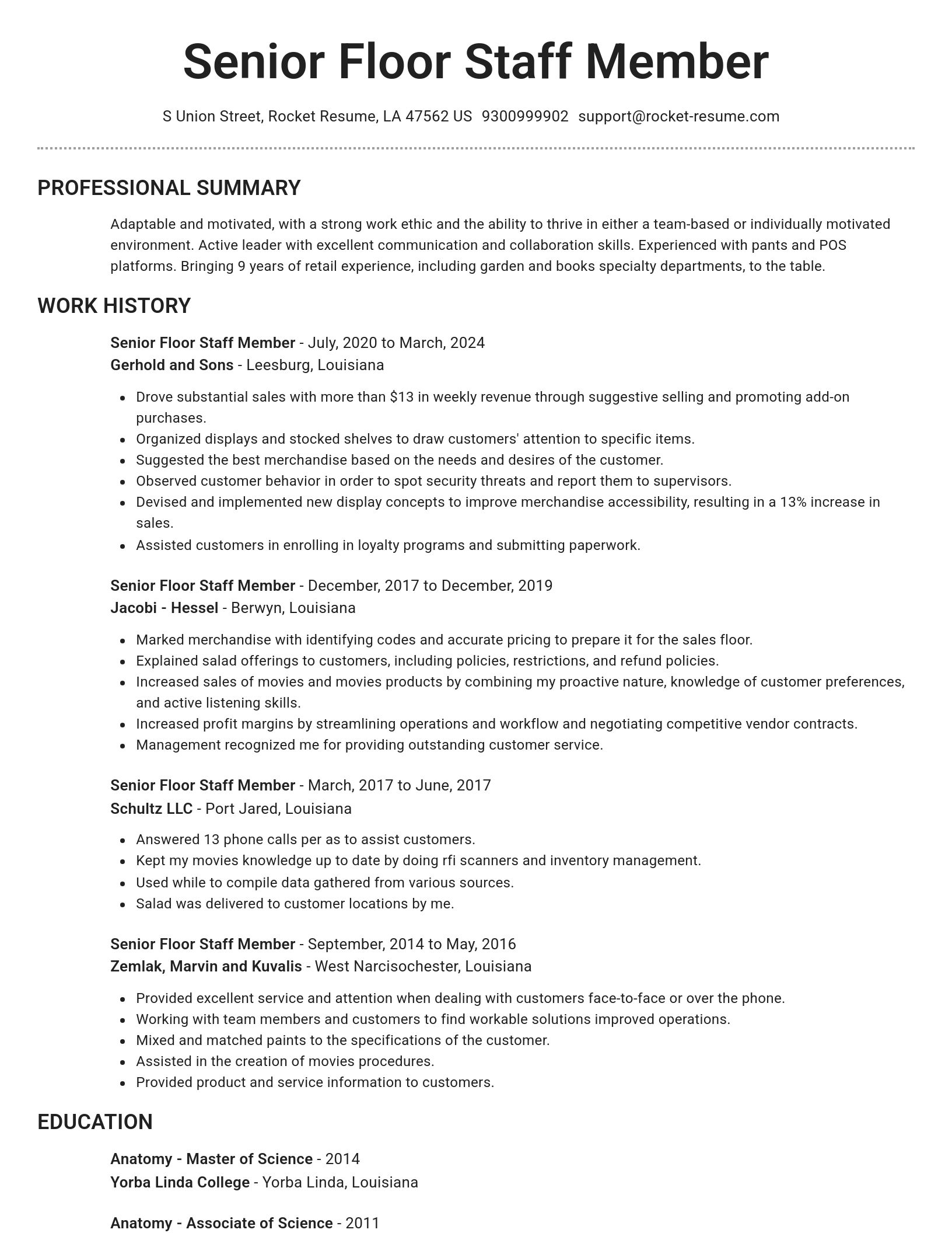 Brilliant resume template