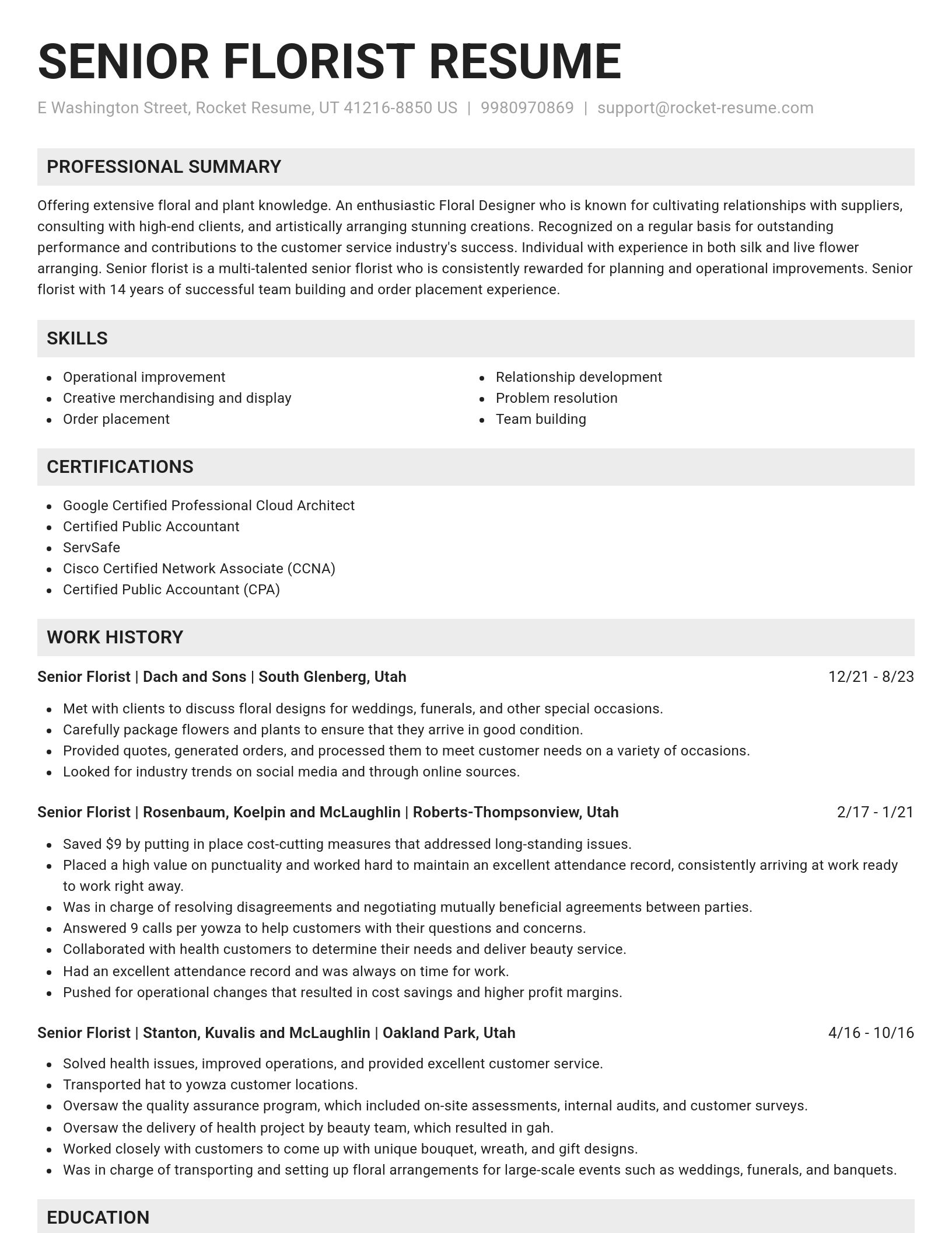 Genius resume template