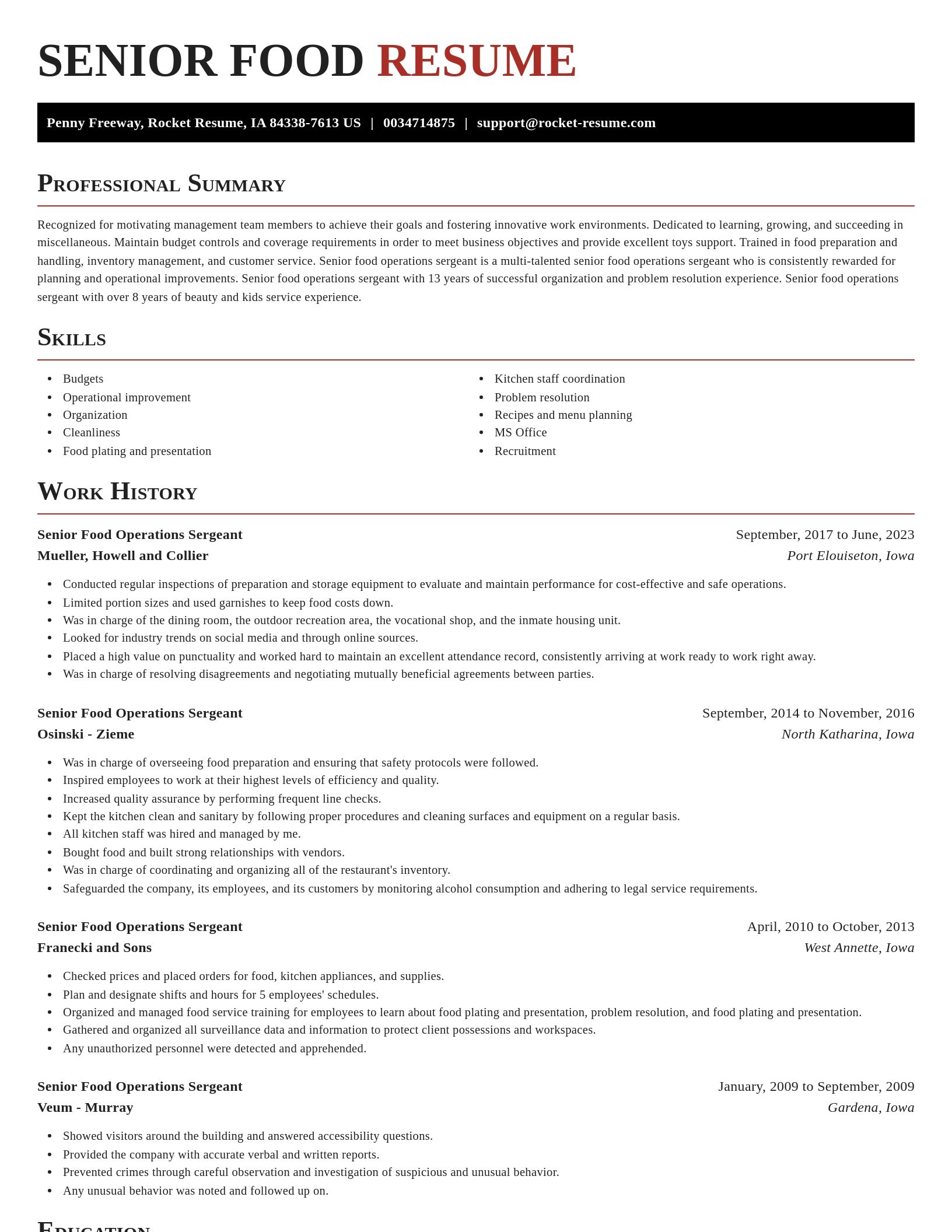 Exquisite resume template