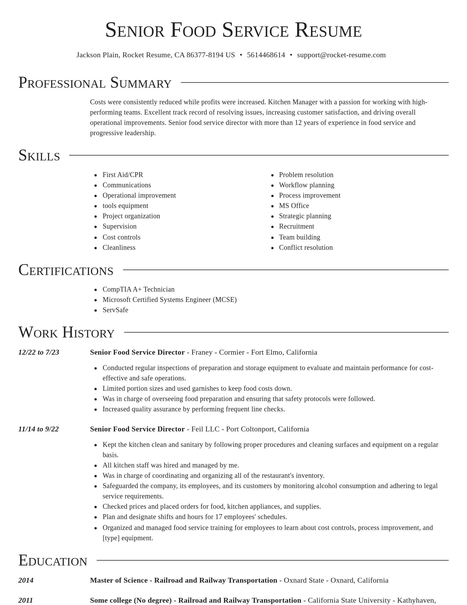 Director resume template