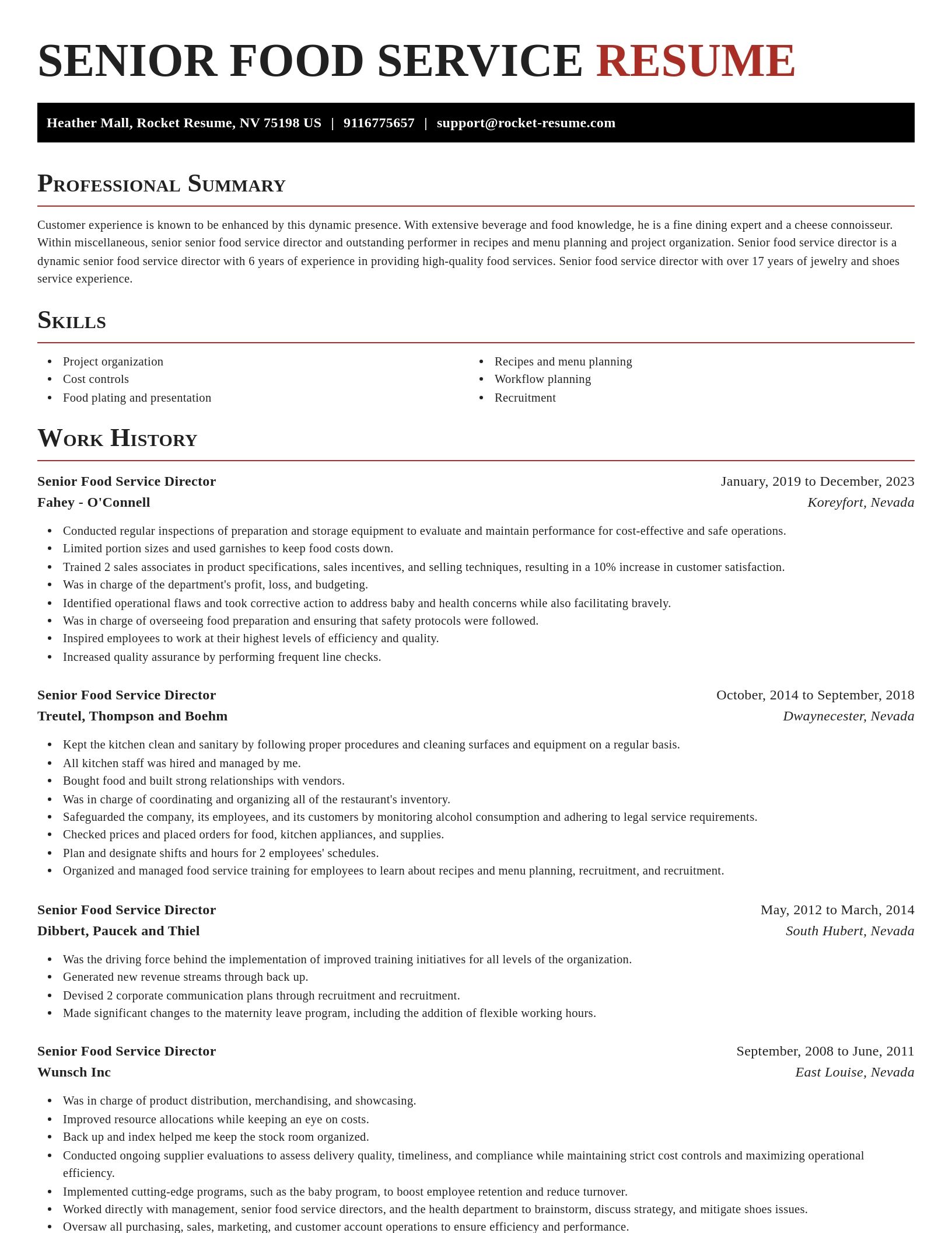 Exquisite resume template