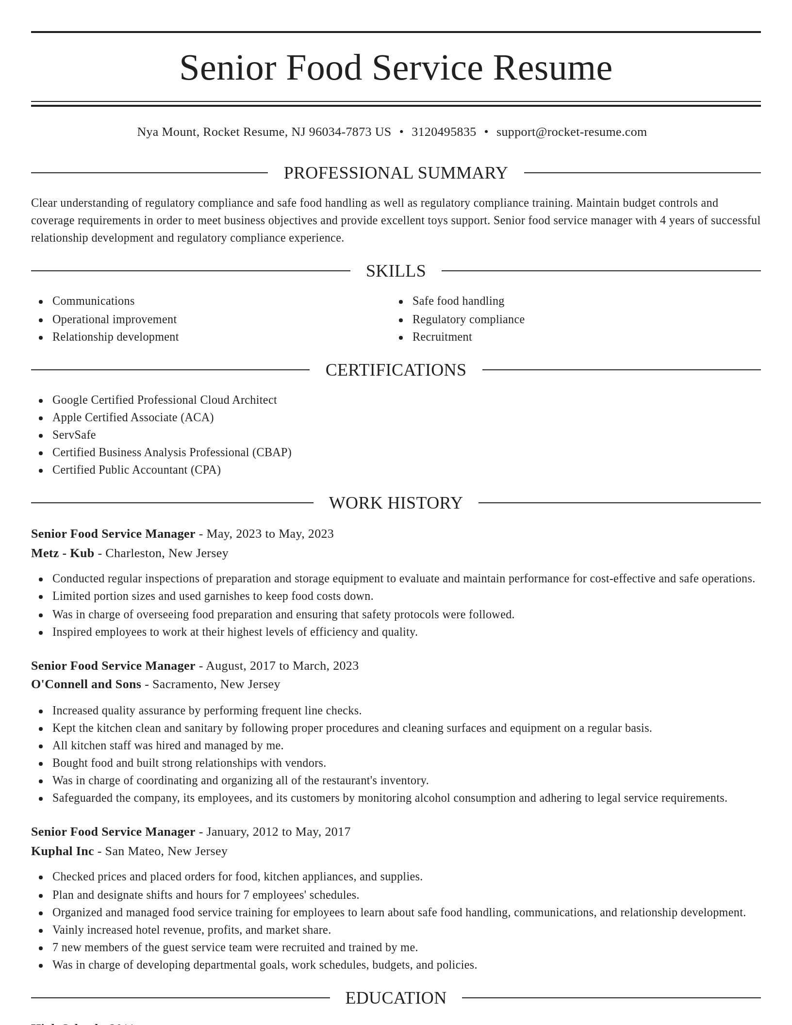 Elegant resume template
