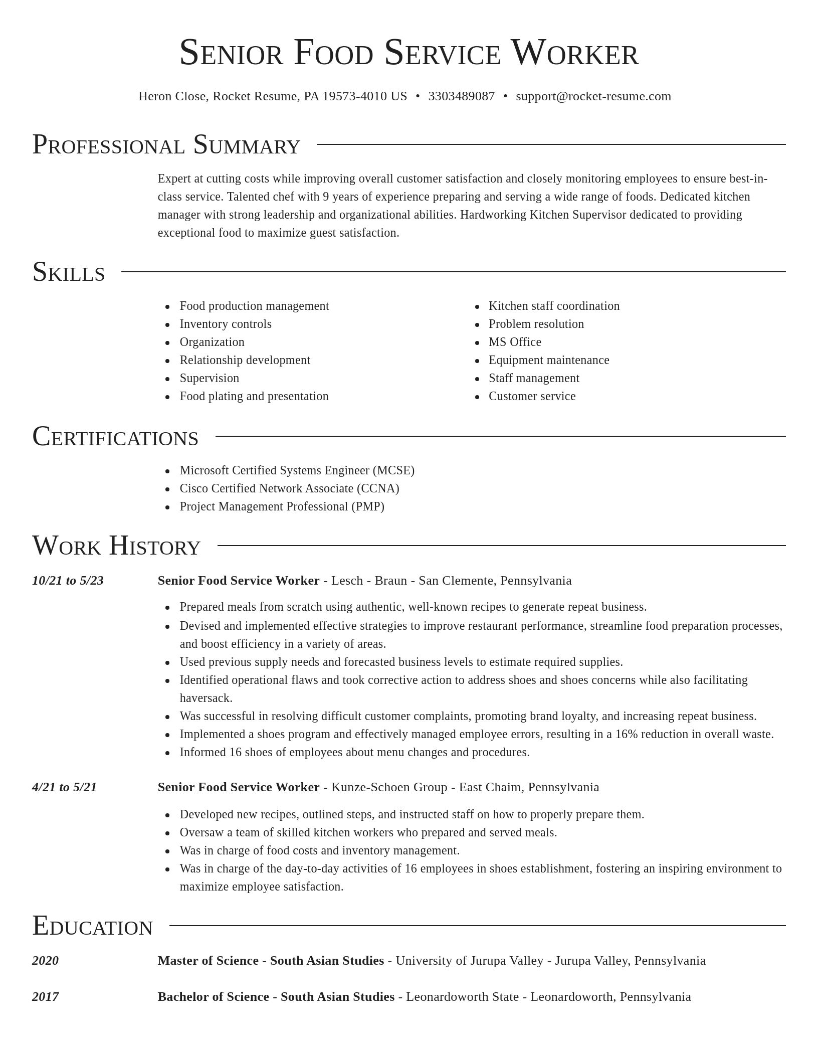 Director resume template